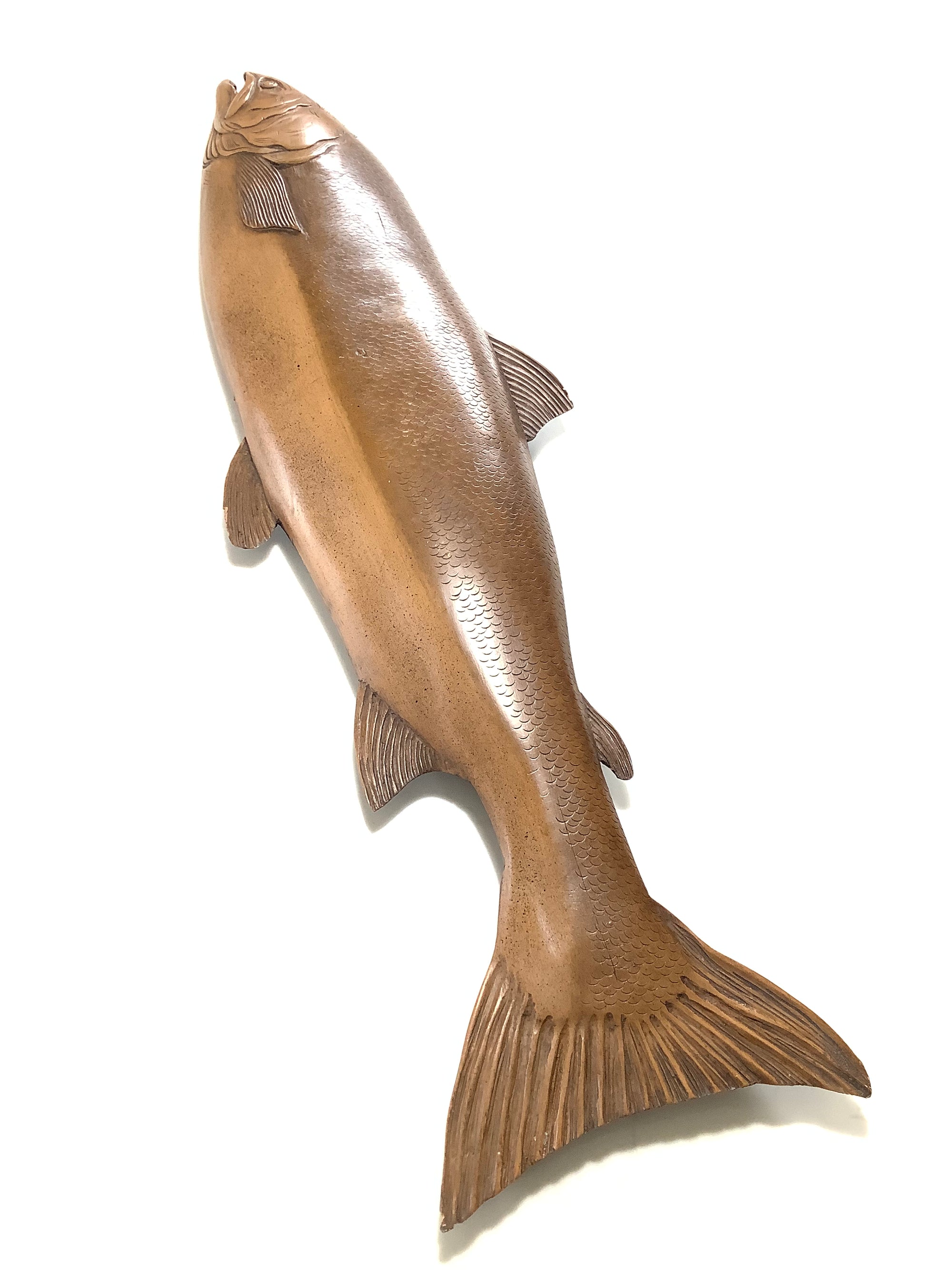 Antique Carved/Cast Salmon Display item