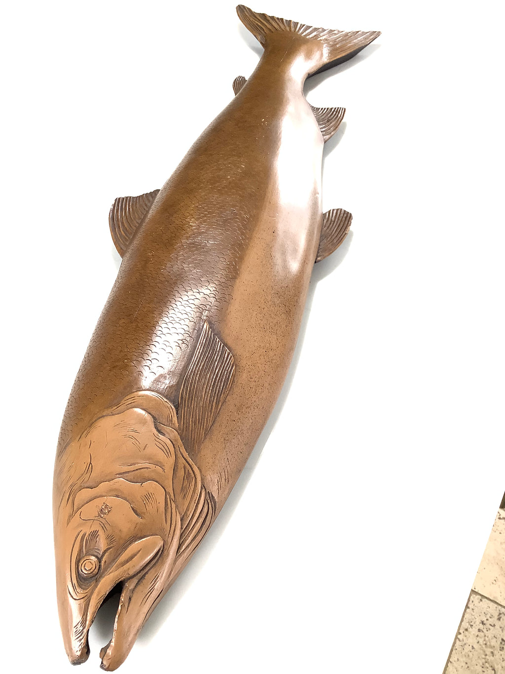 Antique Carved/Cast Salmon Display item
