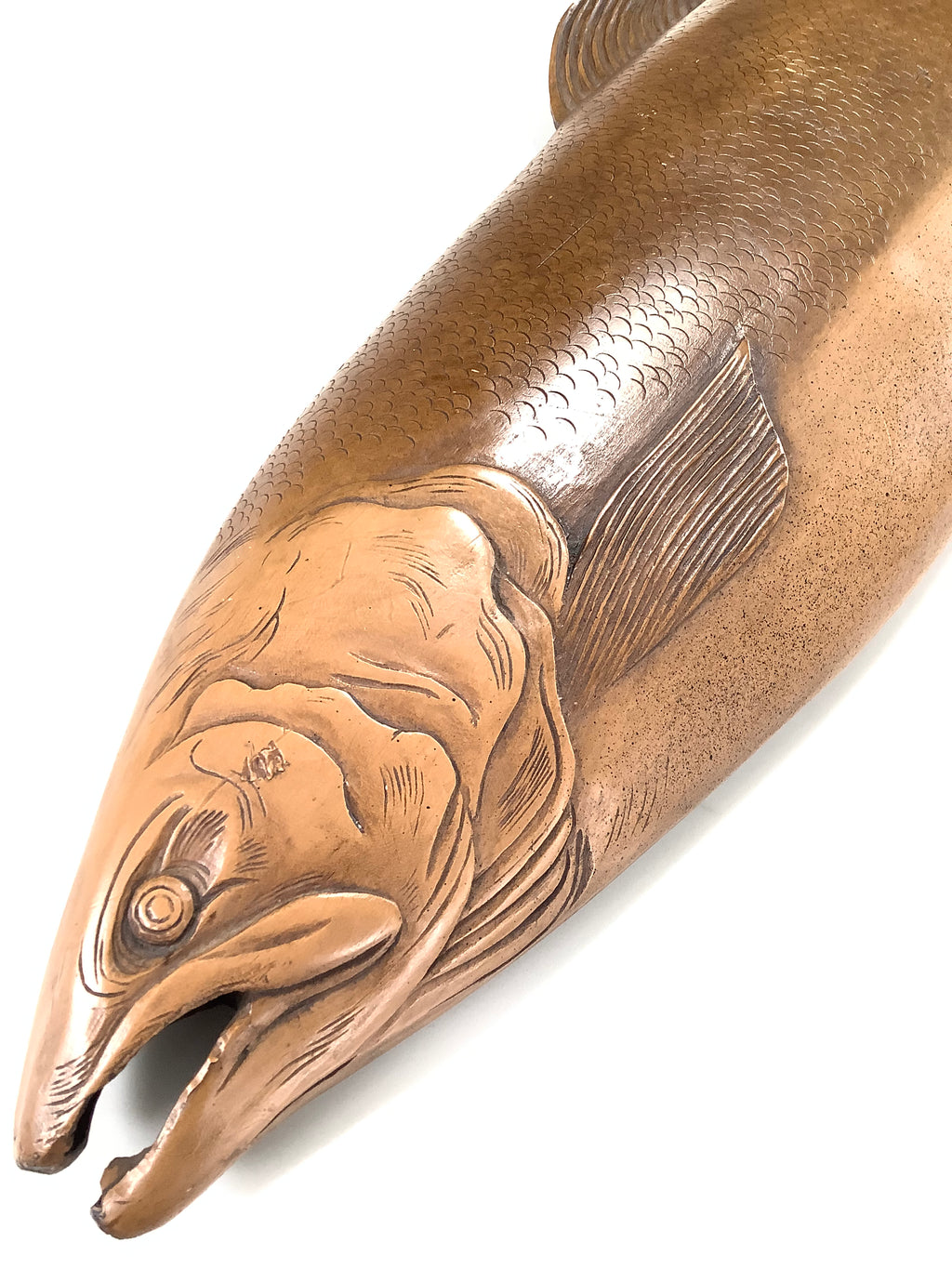 Antique Carved/Cast Salmon Display item