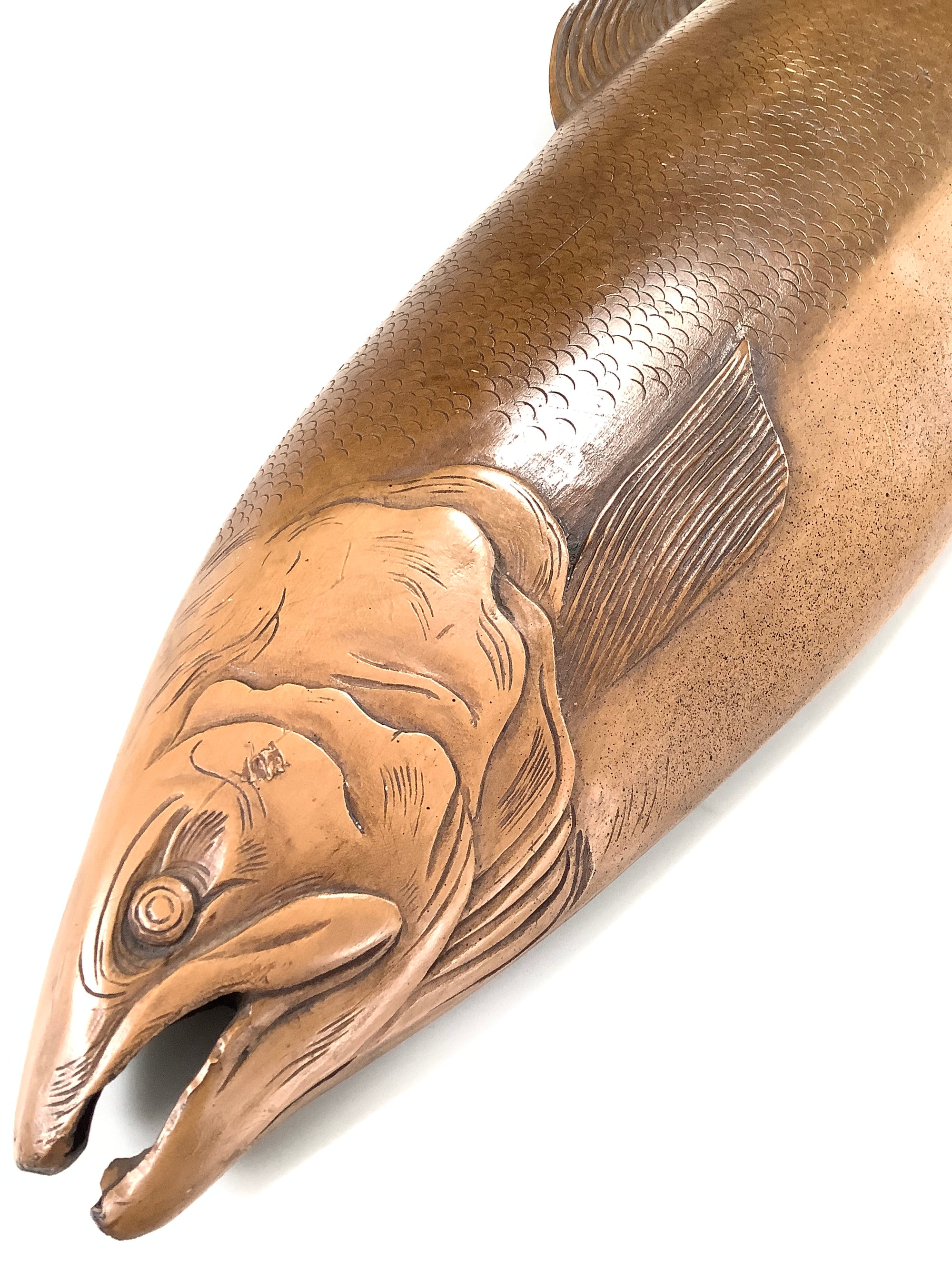Antique Carved/Cast Salmon Display item
