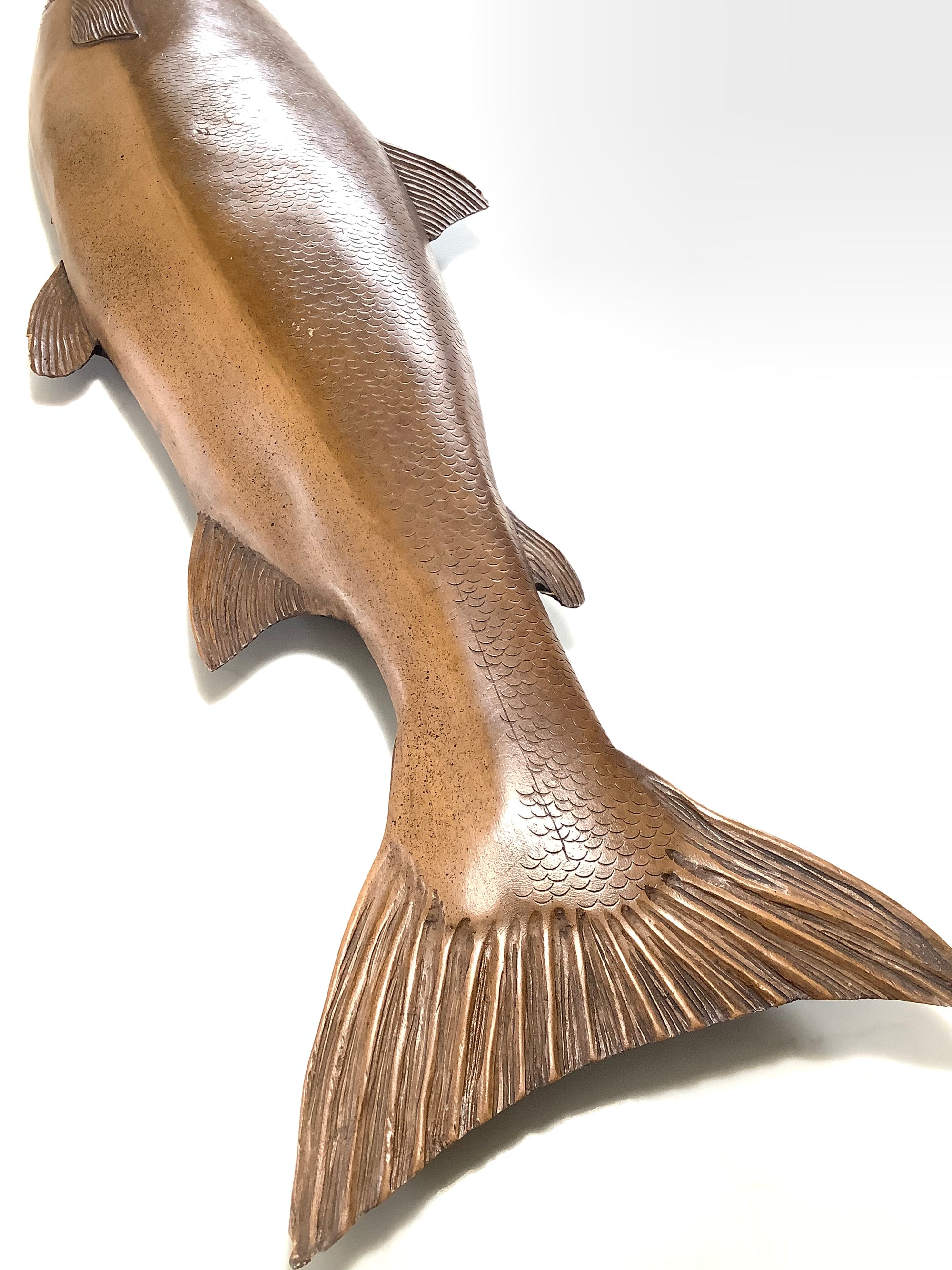 Antique Carved/Cast Salmon Display item