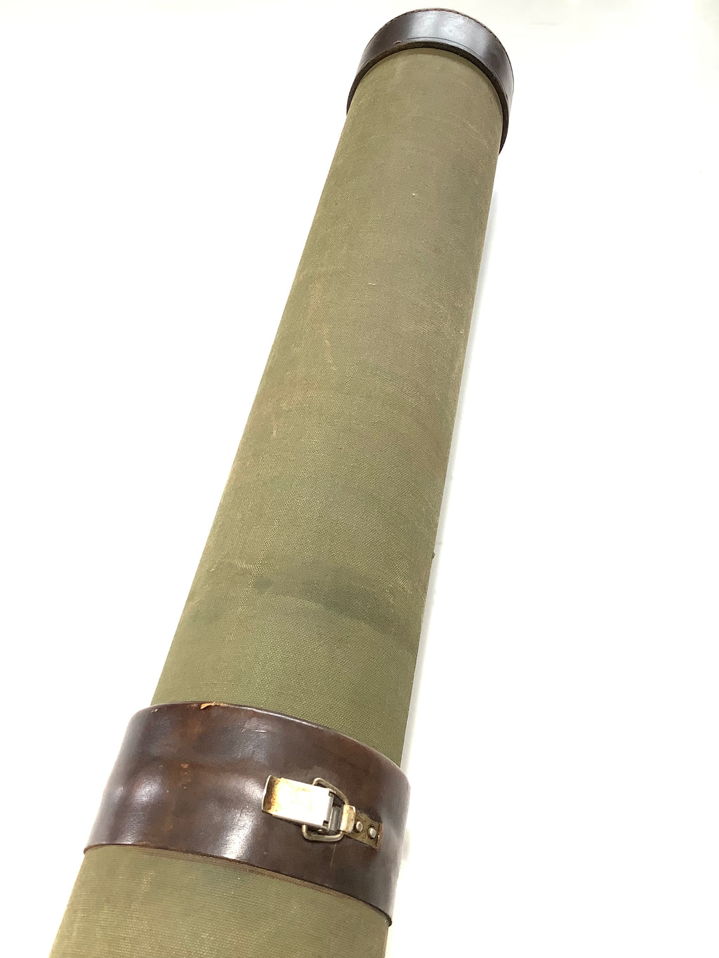 Vintage Leather & Canvas adjustable Multi-Rod Travel Case/Carrier