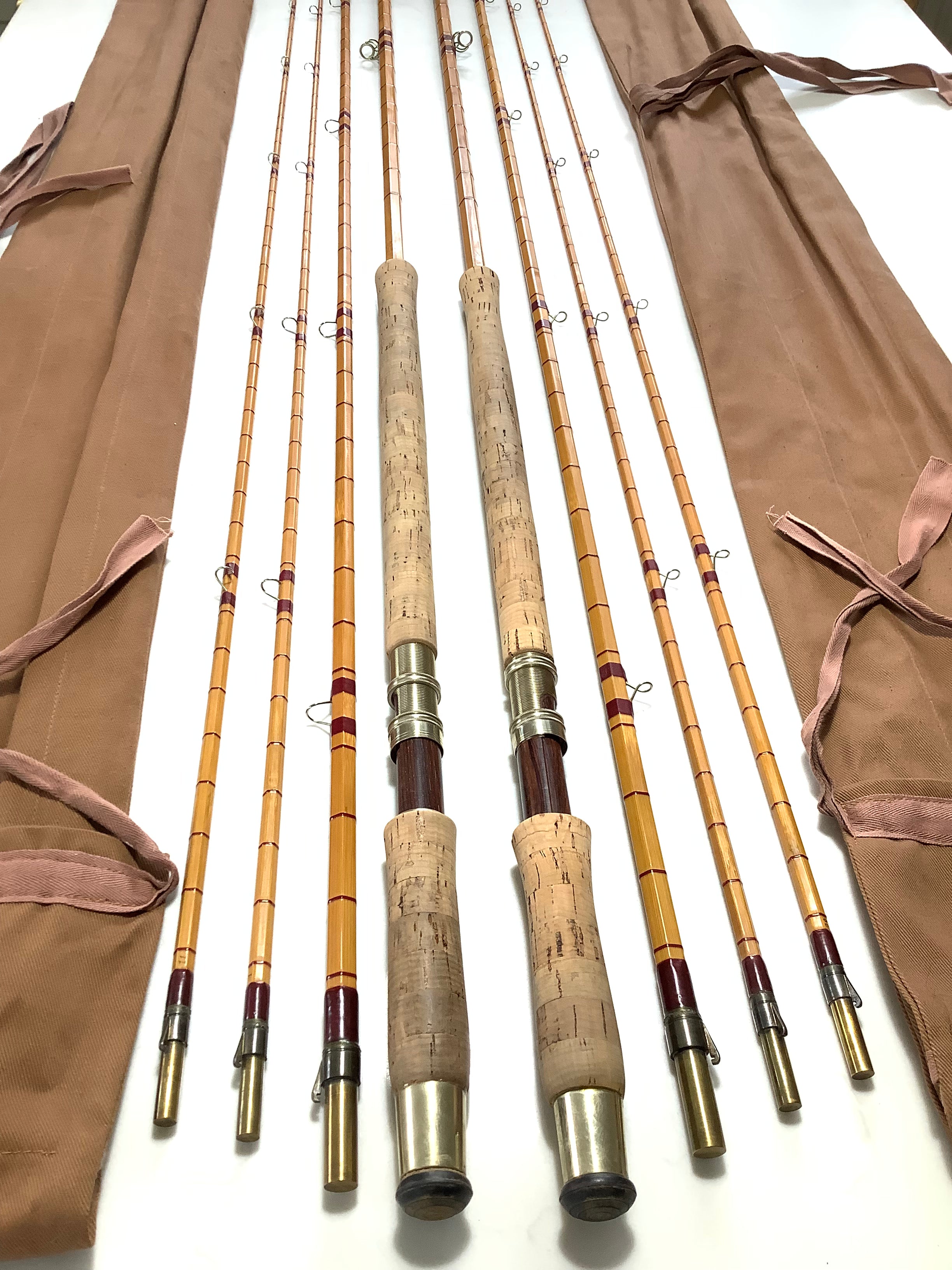 Identical Pair Julian M Caudle Built Cane 12ft Fly Rods – Antique ...