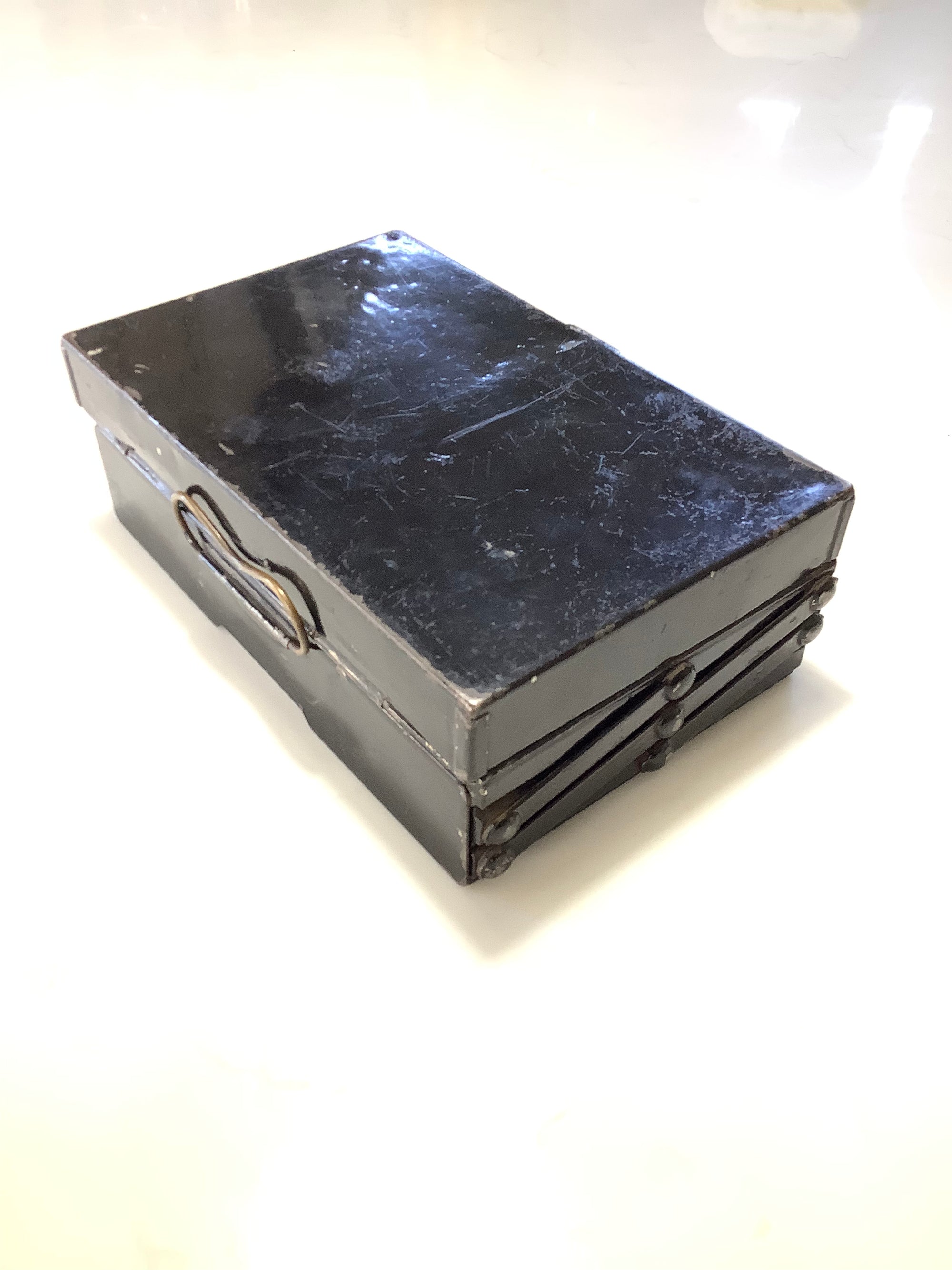 Antique FARLOWS Expandable Cantilever Salmon Fly Carrier loaded with Dressed Gut Eye Salmon Flies