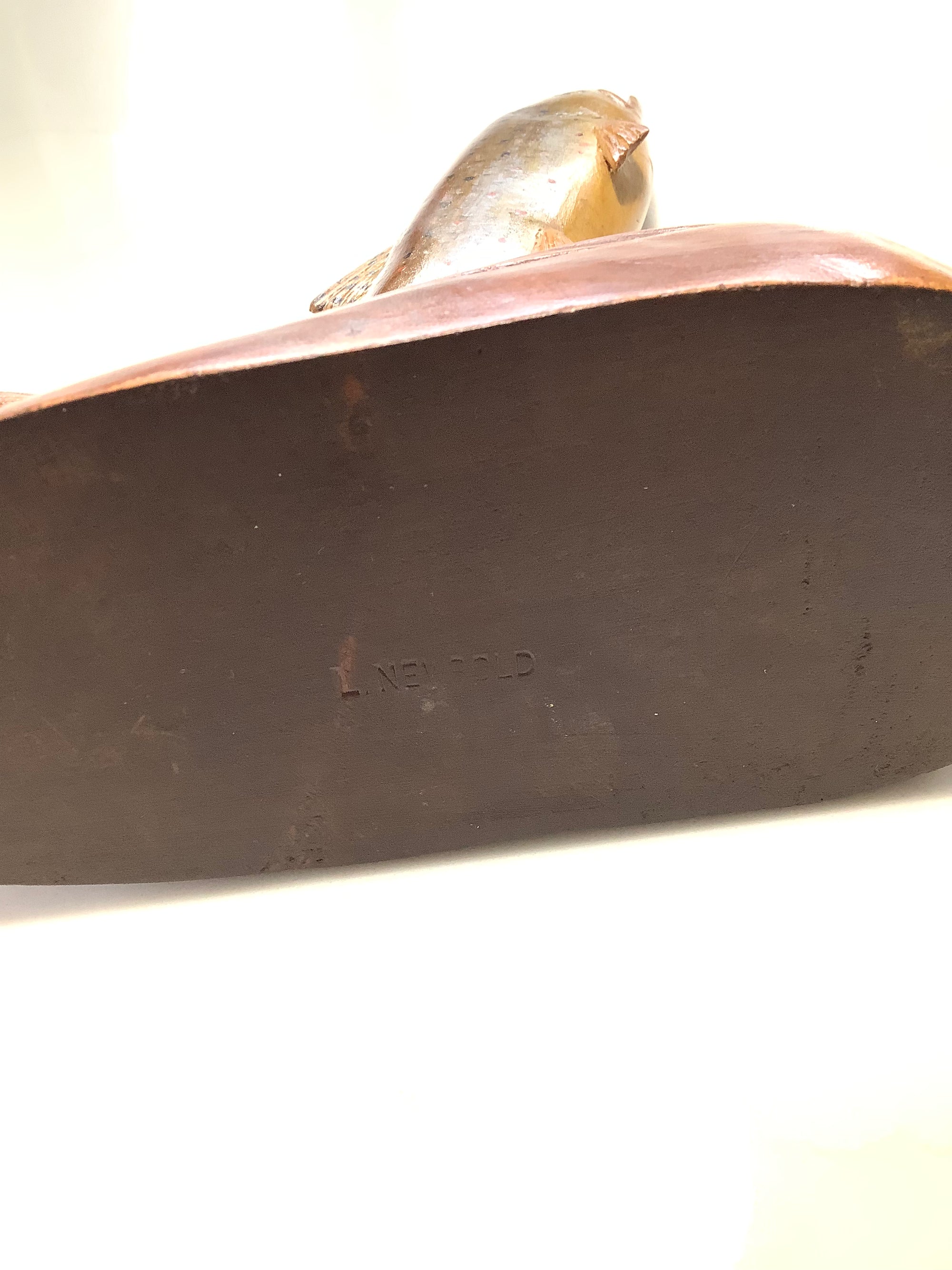 Hand Carved & Painted Wild Brown Trout By Leonard Newbold