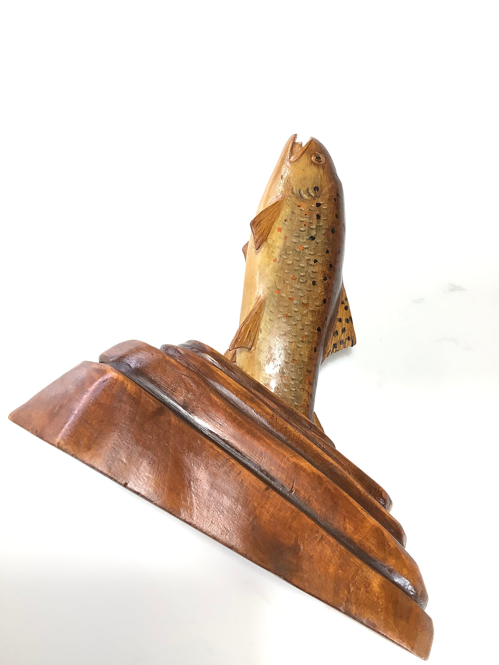 Hand Carved & Painted Wild Brown Trout By Leonard Newbold