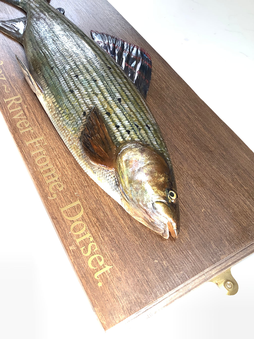 Hand Wood Carved & Realistically Painted GRAYLING By Artist/Master Carver MARC WILLIAMS