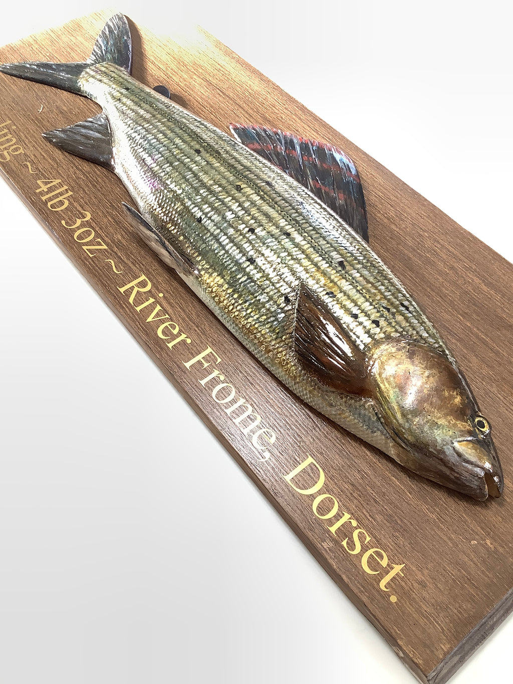Hand Wood Carved & Realistically Painted GRAYLING By Artist/Master Carver MARC WILLIAMS