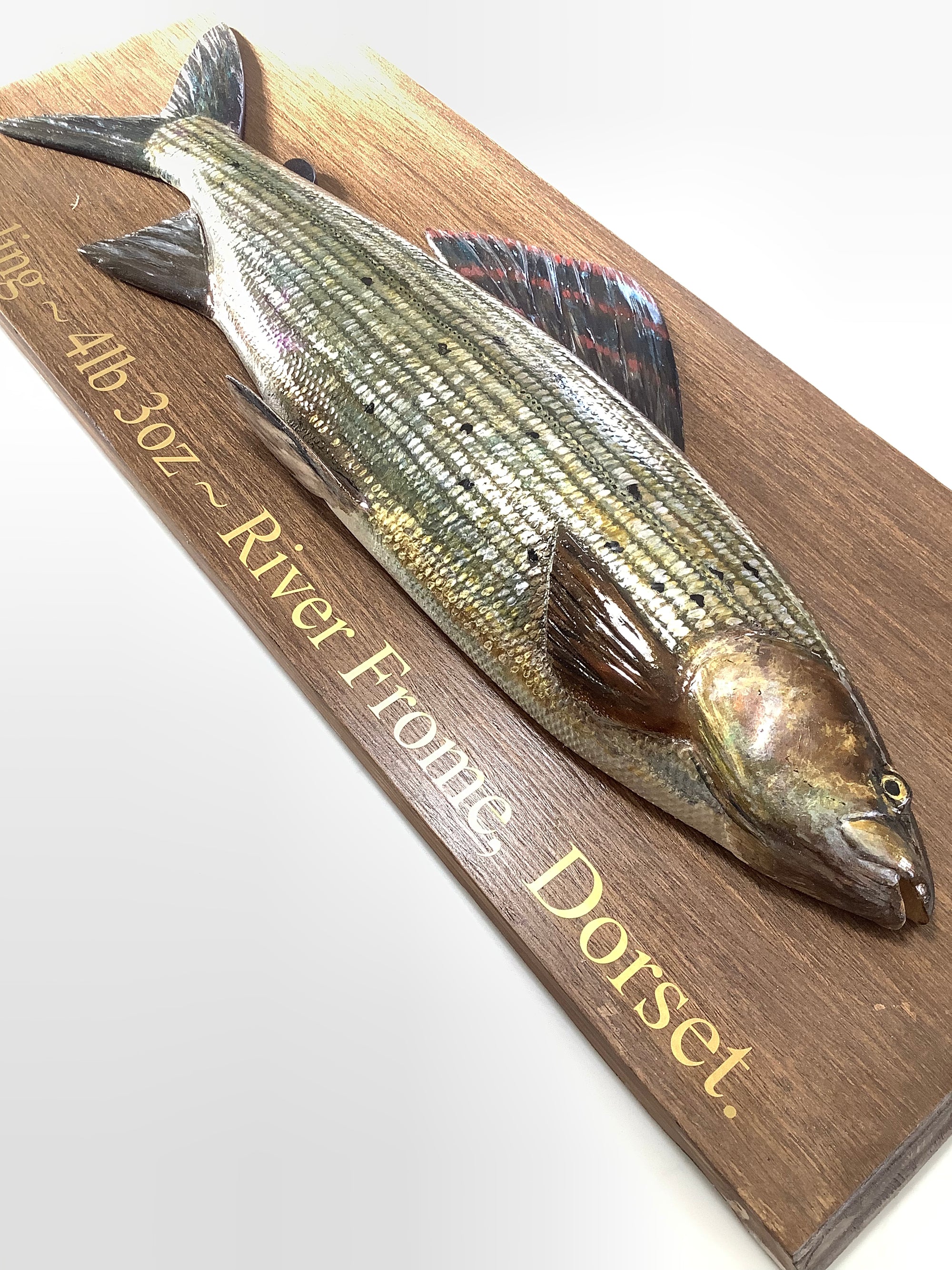 Hand Wood Carved & Realistically Painted GRAYLING By Artist/Master Carver MARC WILLIAMS