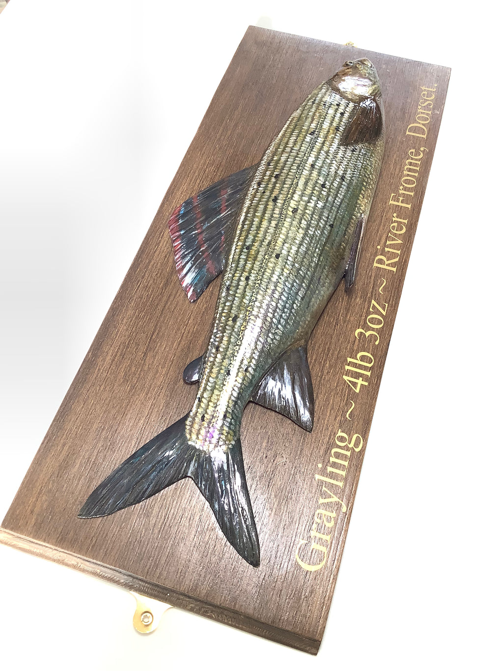 Hand Wood Carved & Realistically Painted GRAYLING By Artist/Master Carver MARC WILLIAMS