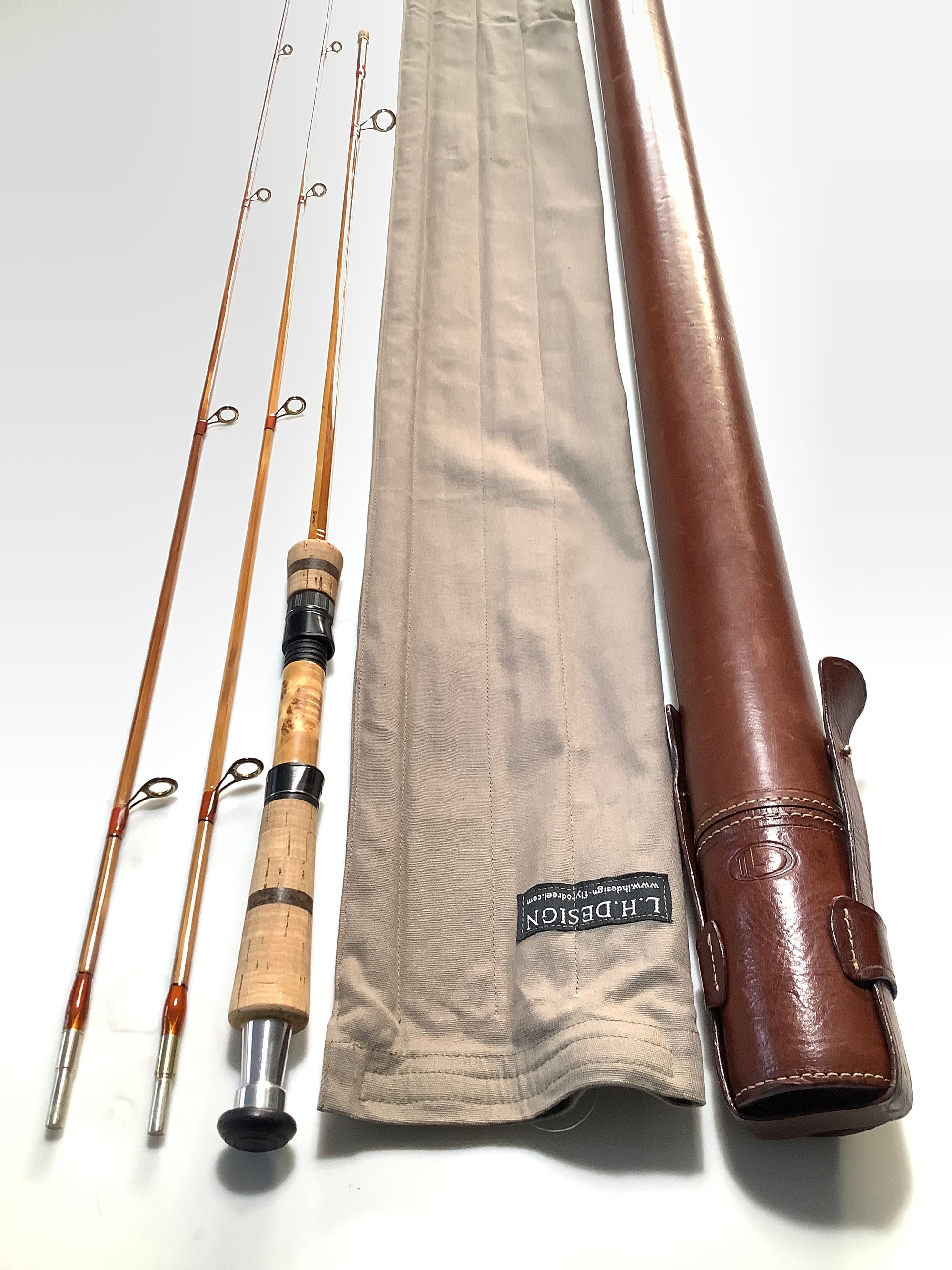 Very Rare L.H.DESIGN Luxury Built cane Spinning Rod