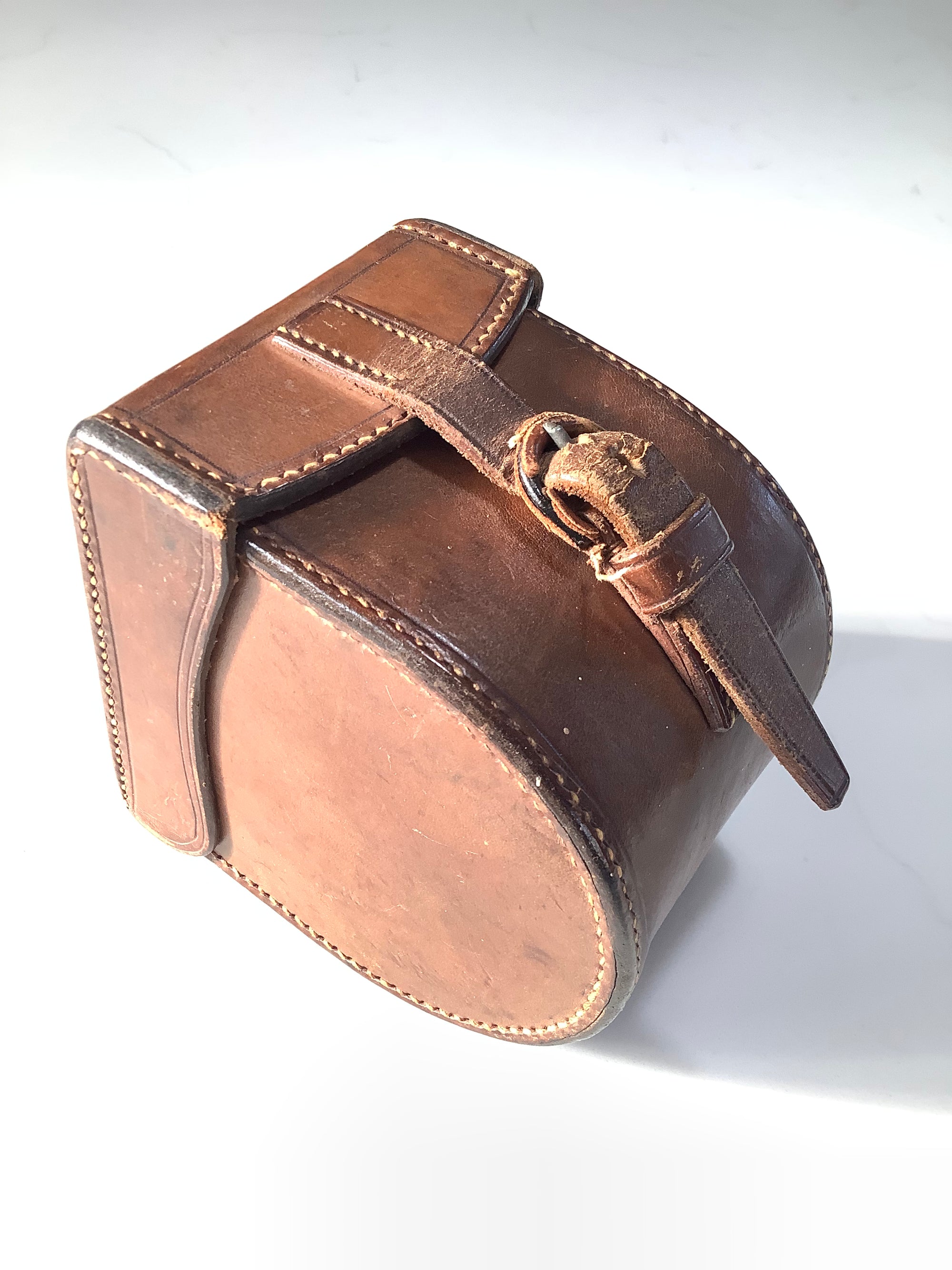 Antique 1896 Hardy Bros Brass Faced 3 1/2 Perfect Fly Reel with Block Leather Case