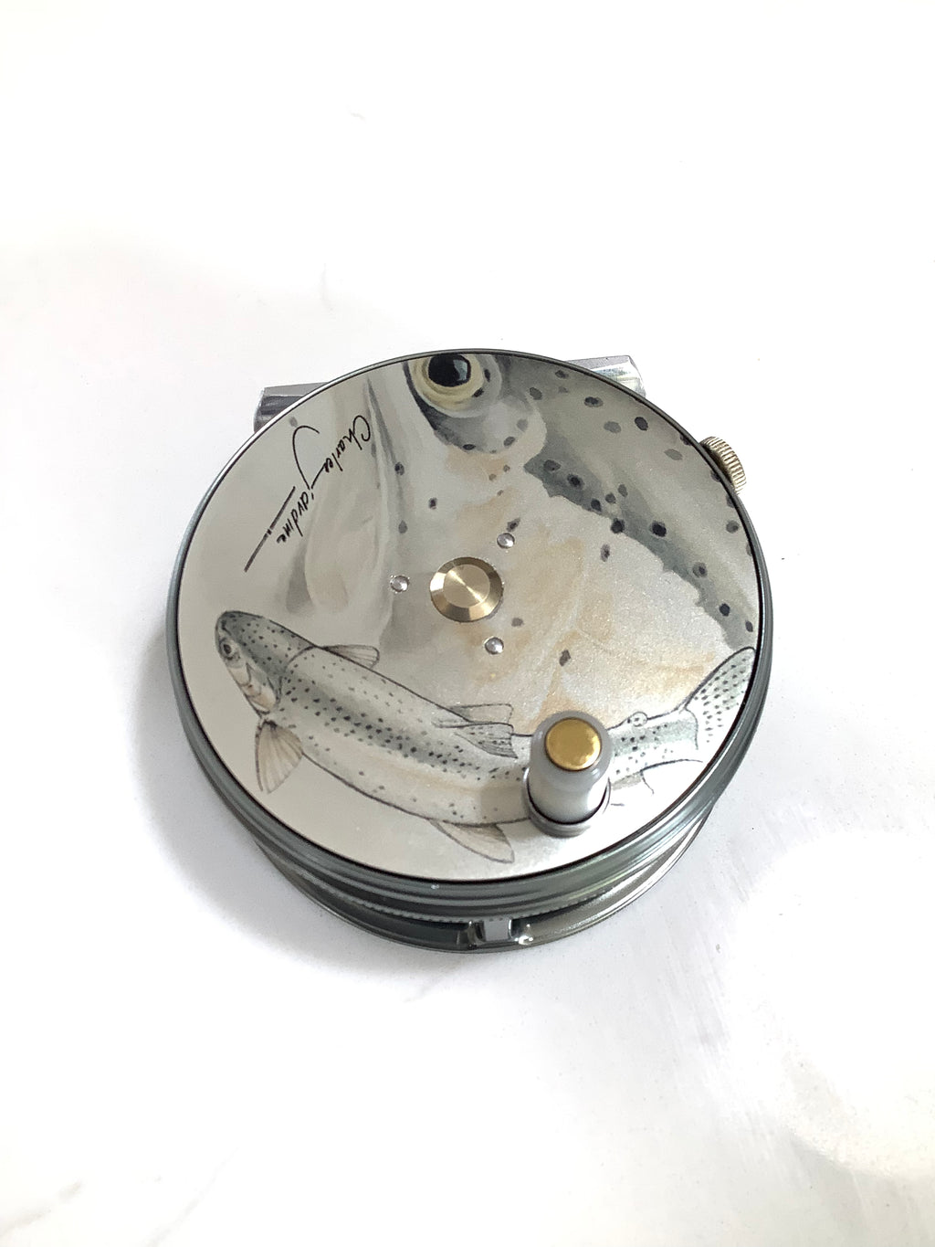 Hardy Bros CHARLES JARDINE Ltd Ed Artwork Rainbow Trout Perfect Fly Reel