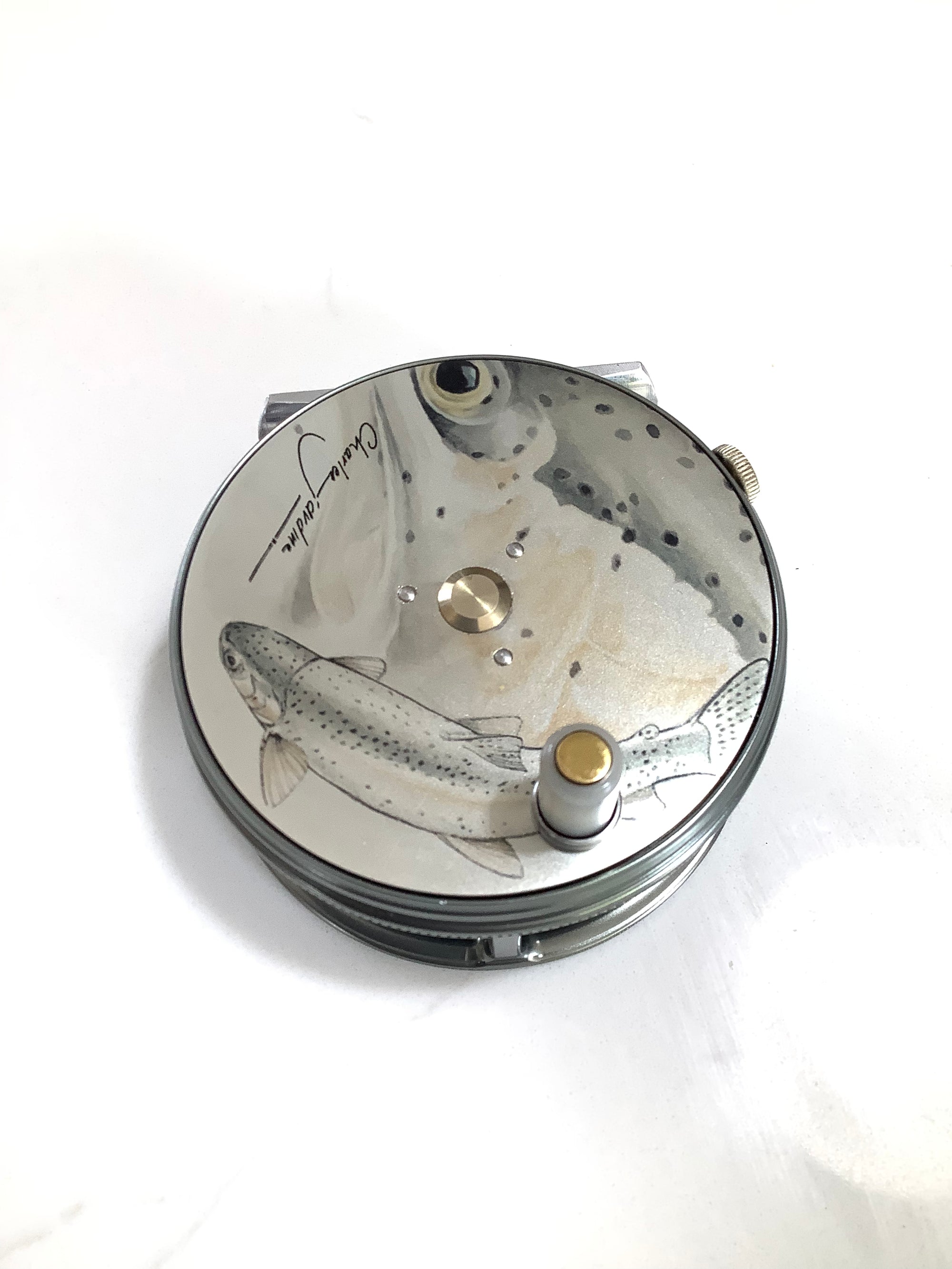 Hardy Bros CHARLES JARDINE Ltd Ed Artwork Rainbow Trout Perfect Fly Reel