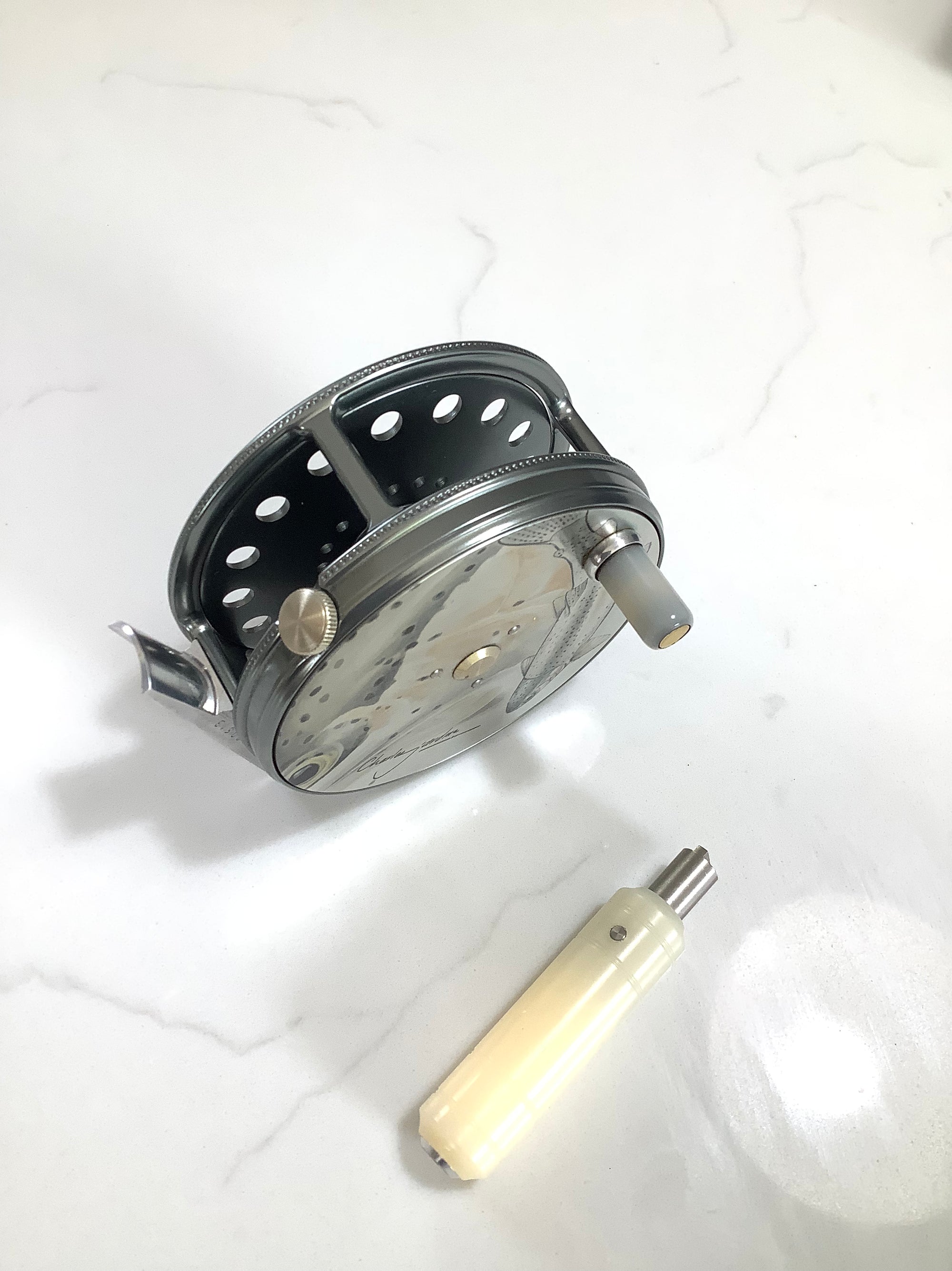 Hardy Bros CHARLES JARDINE Ltd Ed Artwork Rainbow Trout Perfect Fly Reel