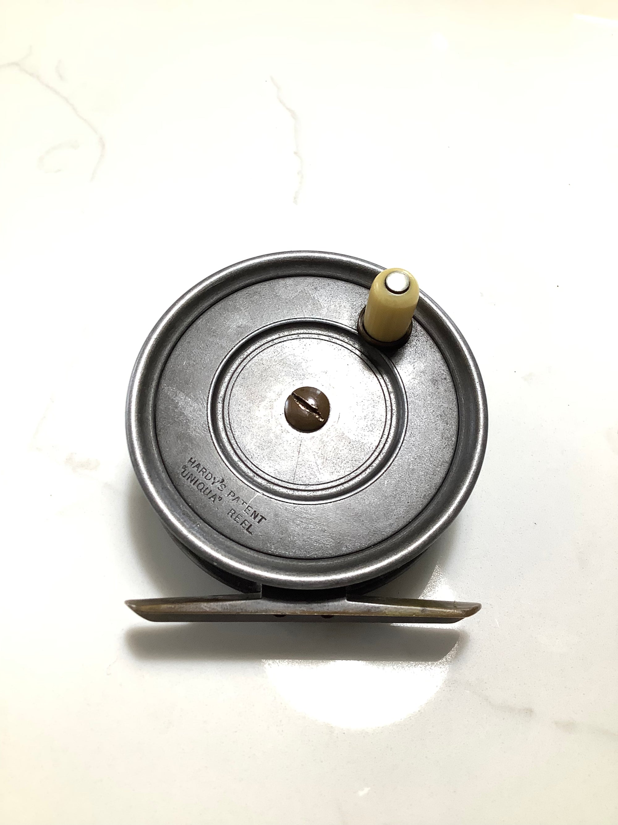 VERY Rare Antique Hardy UNIQUA 3” With Centre Screw Spool Fitting