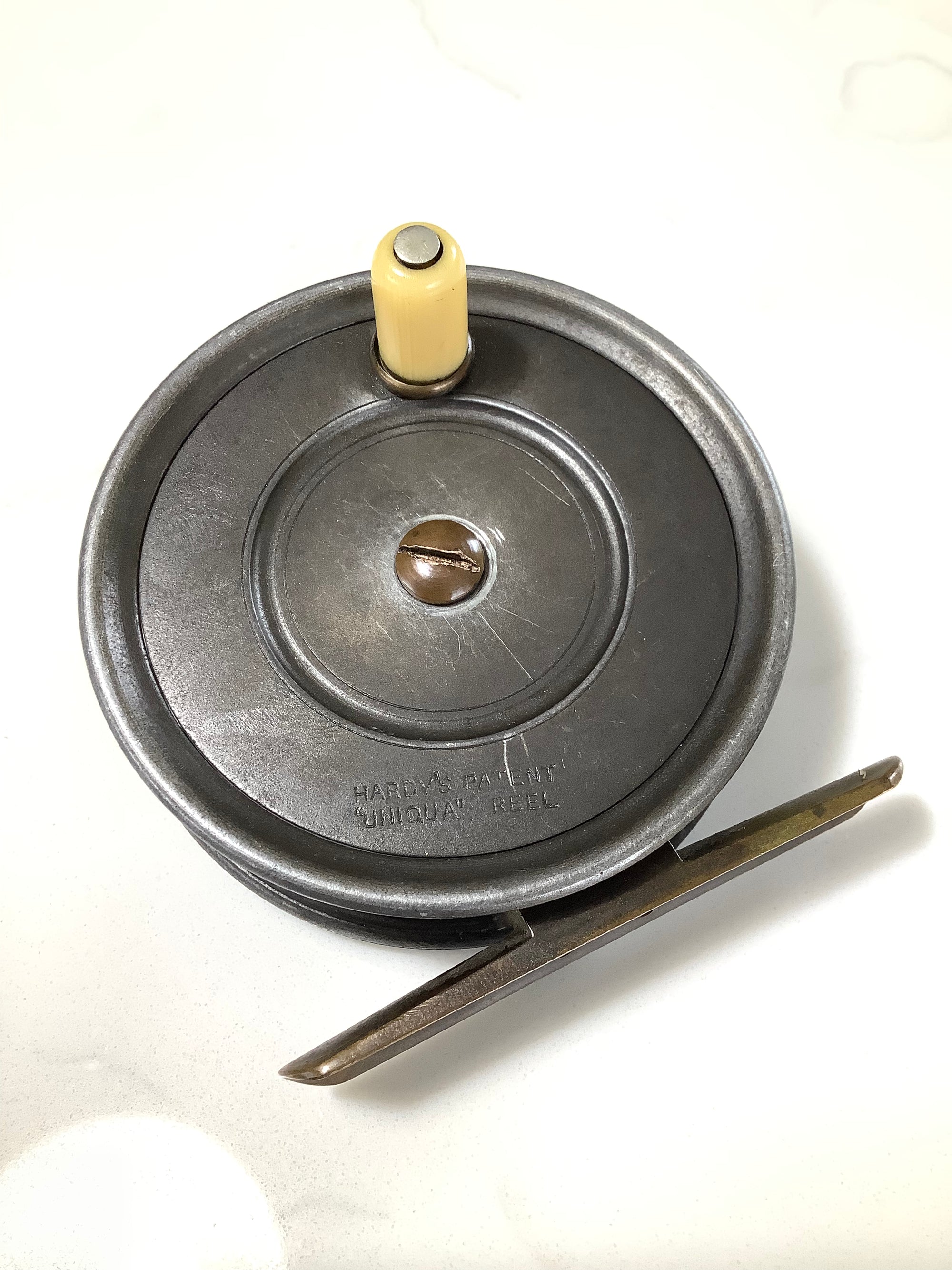 VERY Rare Antique Hardy UNIQUA 3” With Centre Screw Spool Fitting
