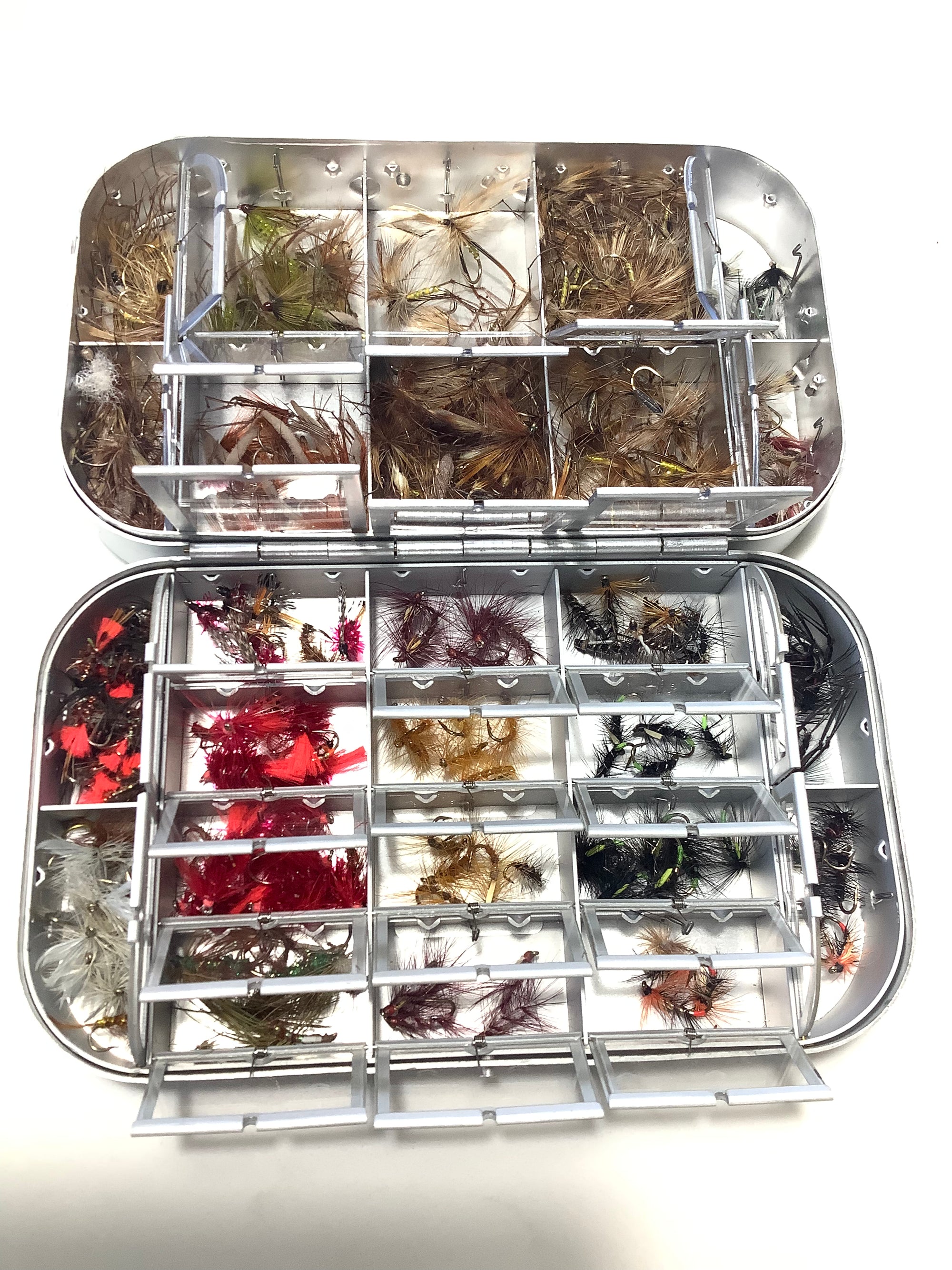 ORVIS By R.WHEATLEY Large DRY Fly Box with lots of Flies