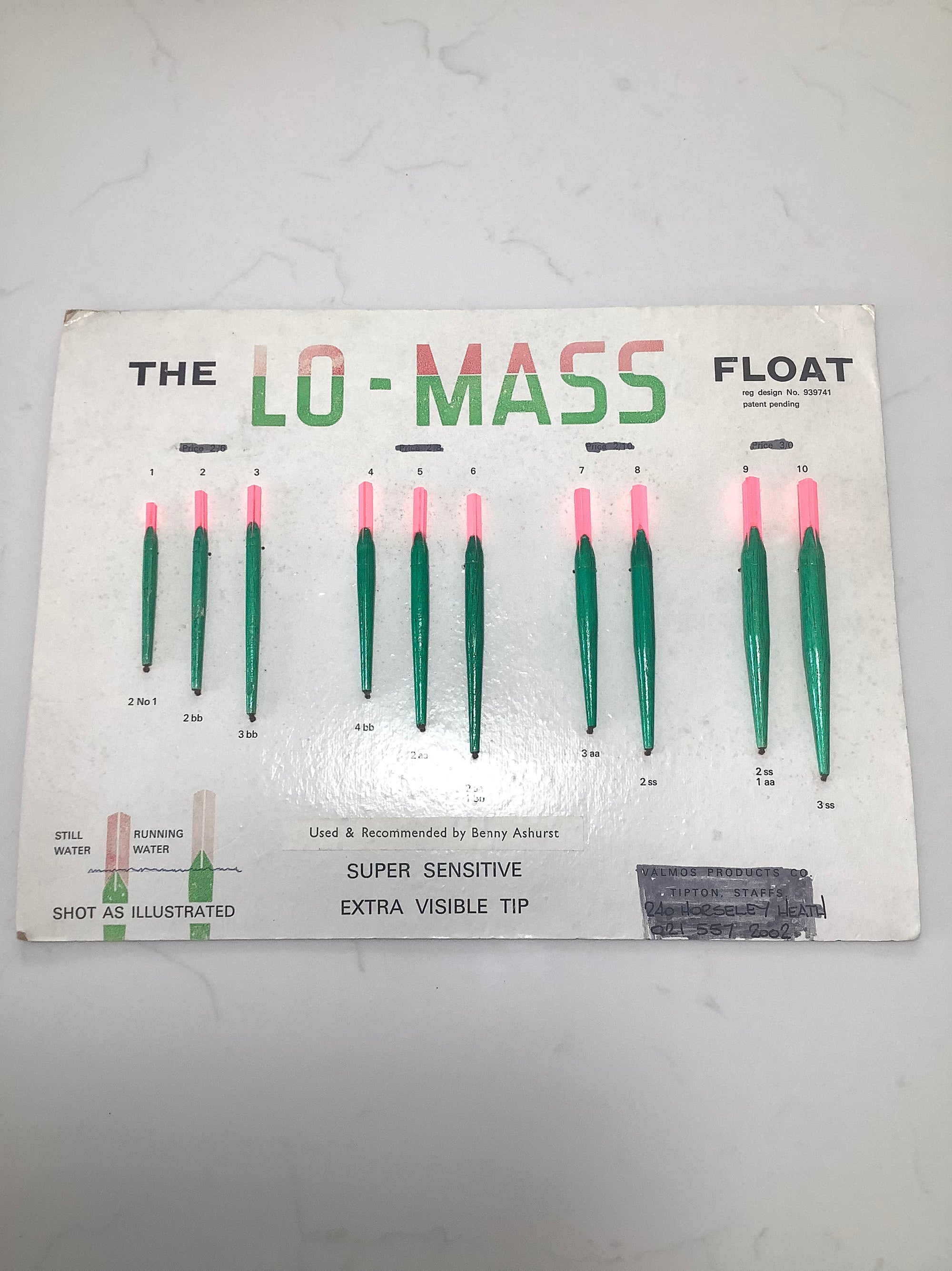 Vintage Benny Ashurst Endorsed Shop Float Display Board