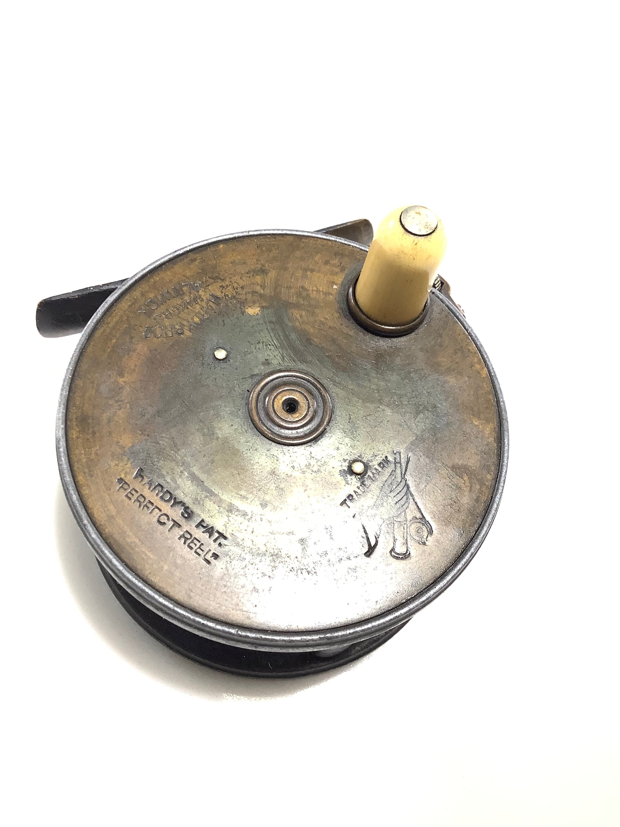 Very Rare 3” HARDY Bros Brass Faced Perfect Fly Reel