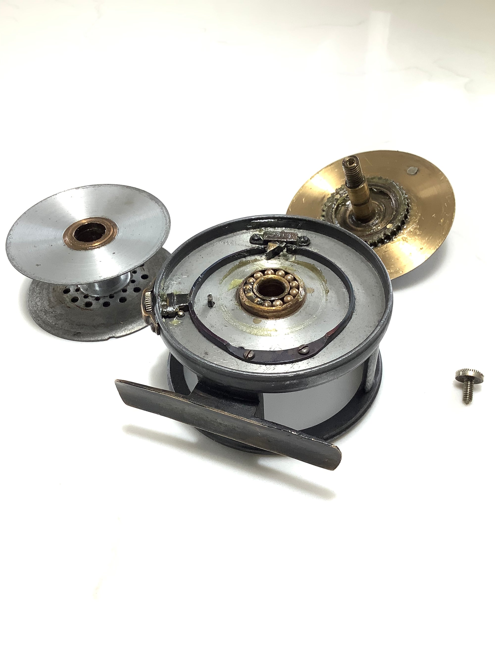 Very Rare 3” HARDY Bros Brass Faced Perfect Fly Reel