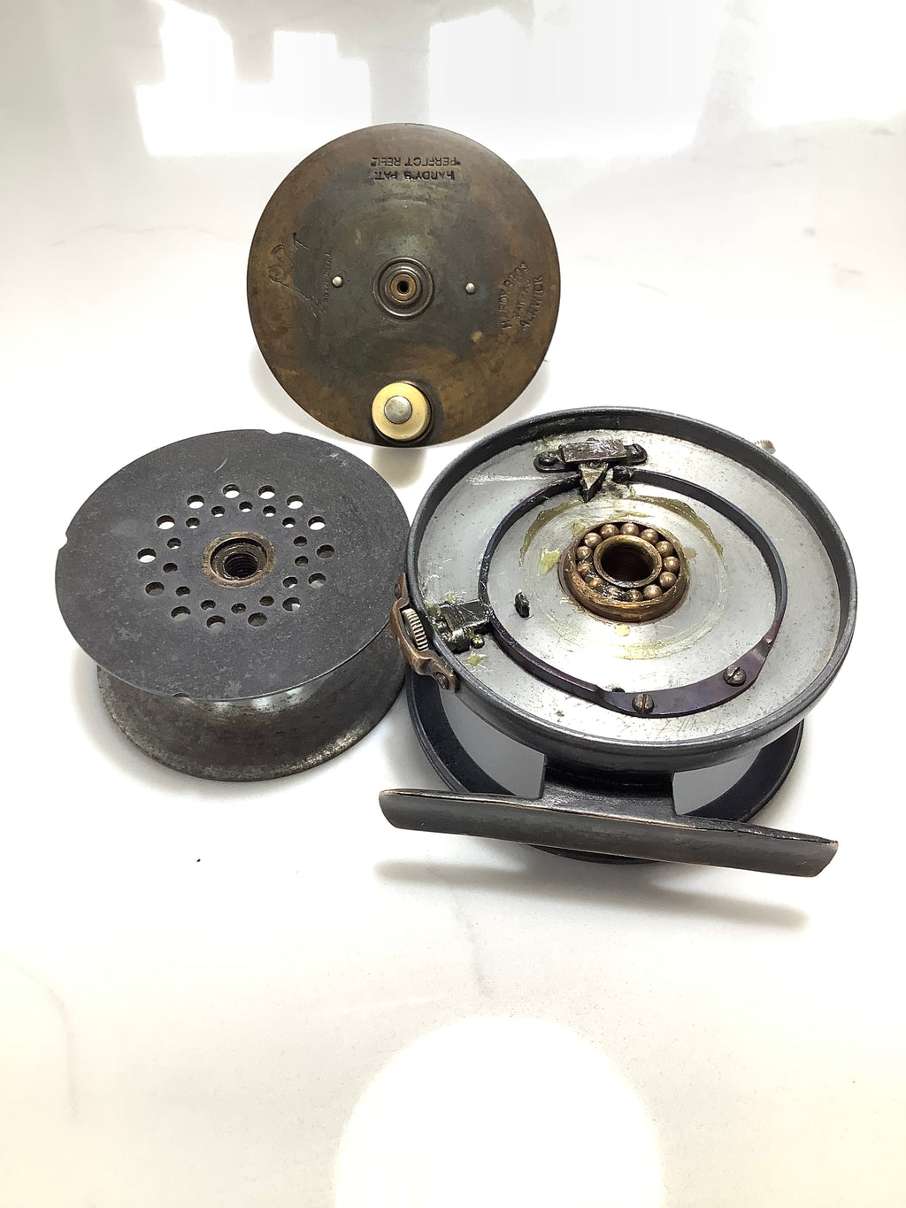 Very Rare 3” HARDY Bros Brass Faced Perfect Fly Reel