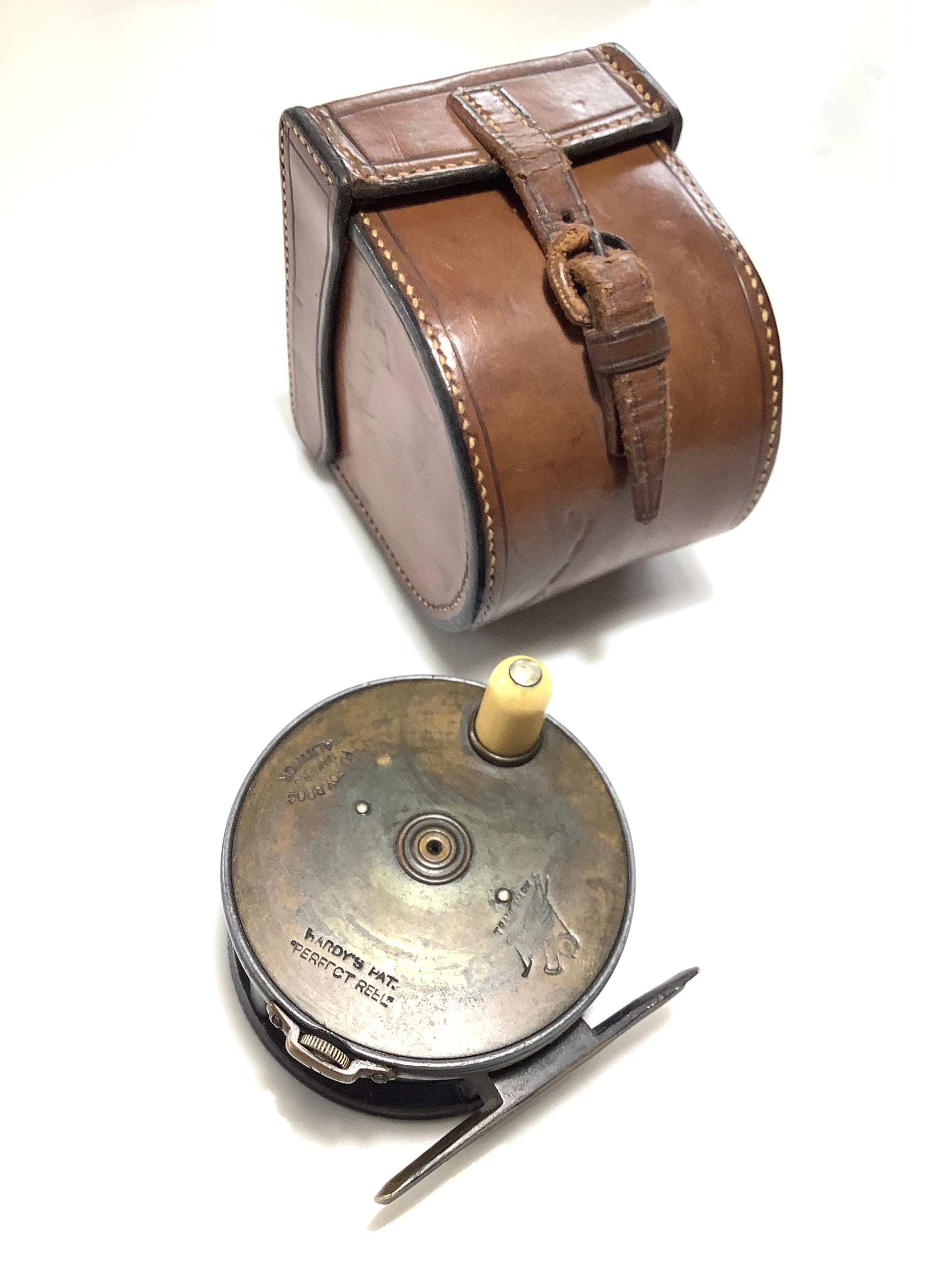 Very Rare 3” HARDY Bros Brass Faced Perfect Fly Reel