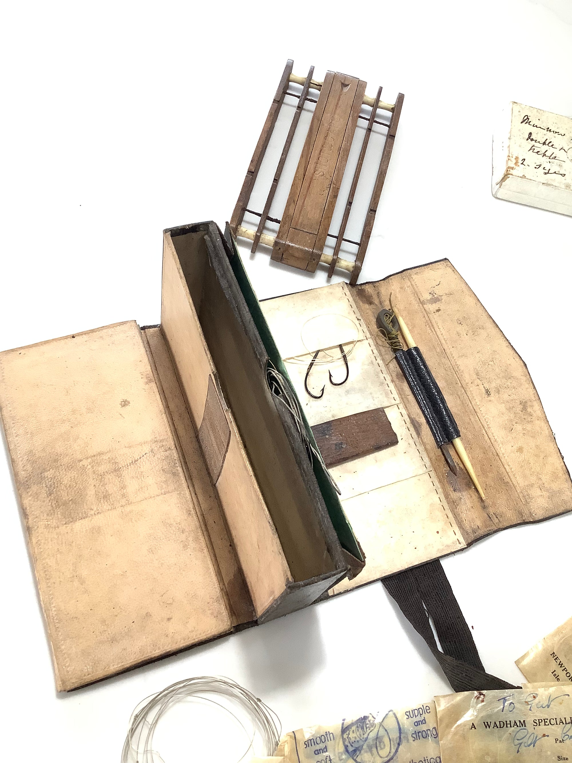 Antique Circa Late 1800 Fisherman’s Compendium Loaded With extras