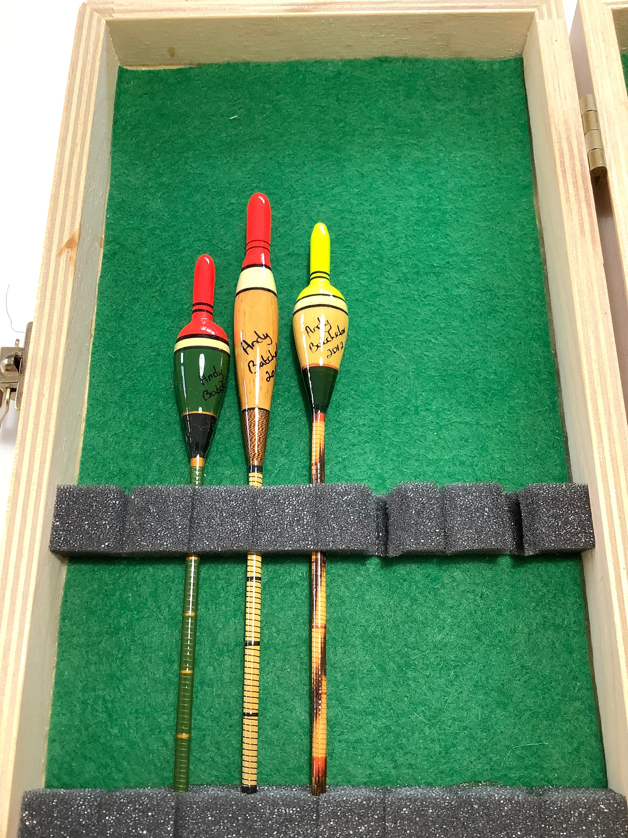A collection of Hand crafted Traditional Floats By Andy Batchelor with Presentation Box