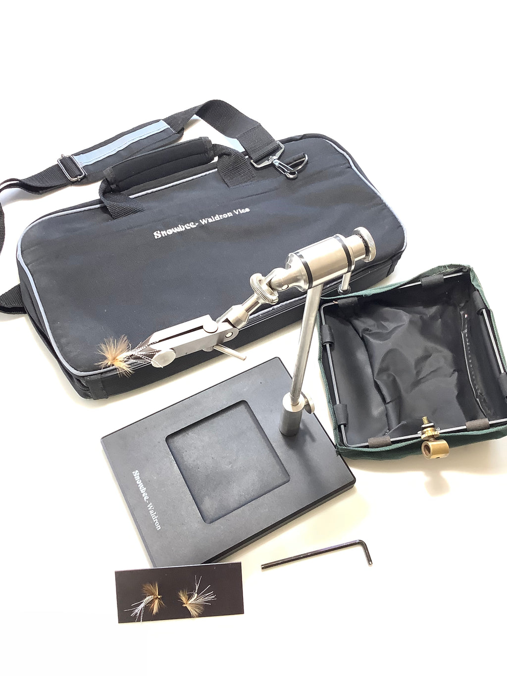 WALDRON & SNOWBEE Fly Tyers Vice + Extras