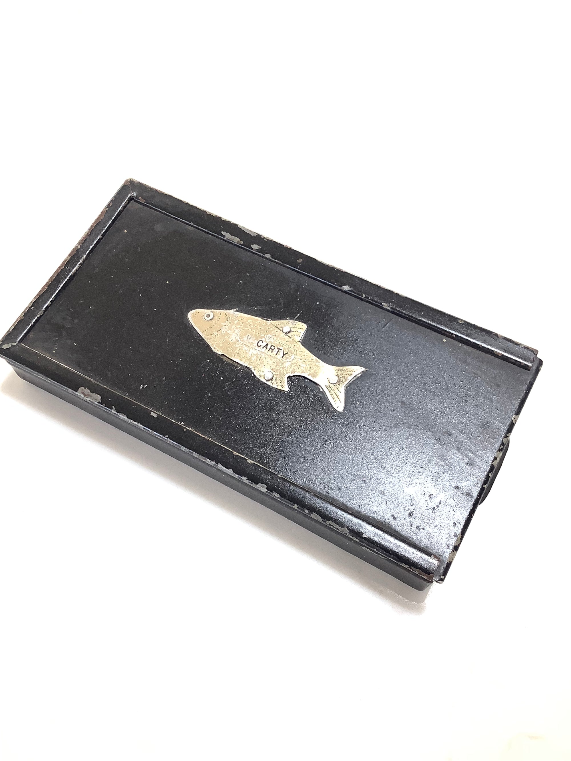 Rare Antique very early Salmon fly Box