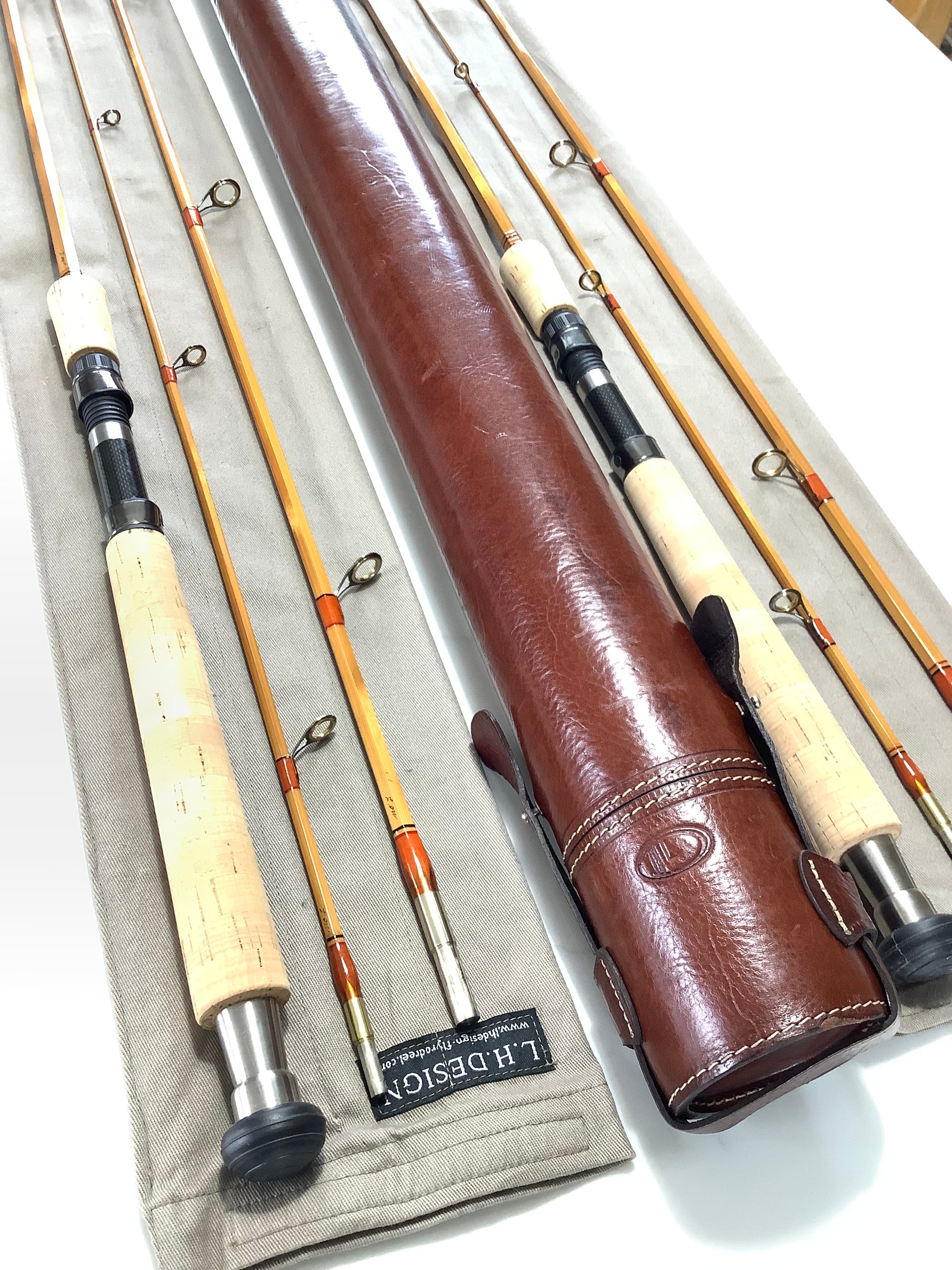 Special Order L.H DESIGN No.1 Pair Built Cane 8ft Casting Rods.