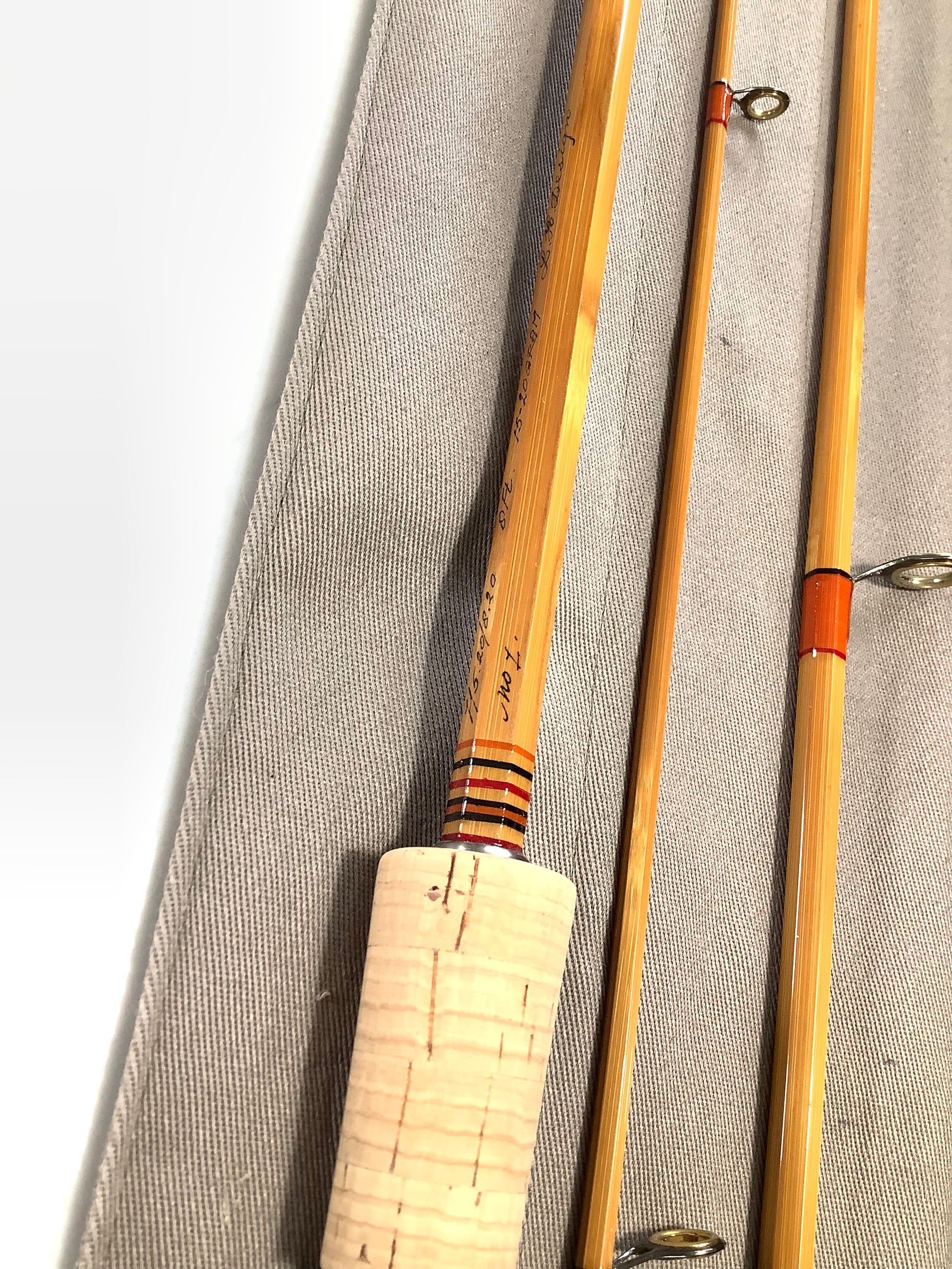 Special Order L.H DESIGN No.1 Pair Built Cane 8ft Casting Rods.