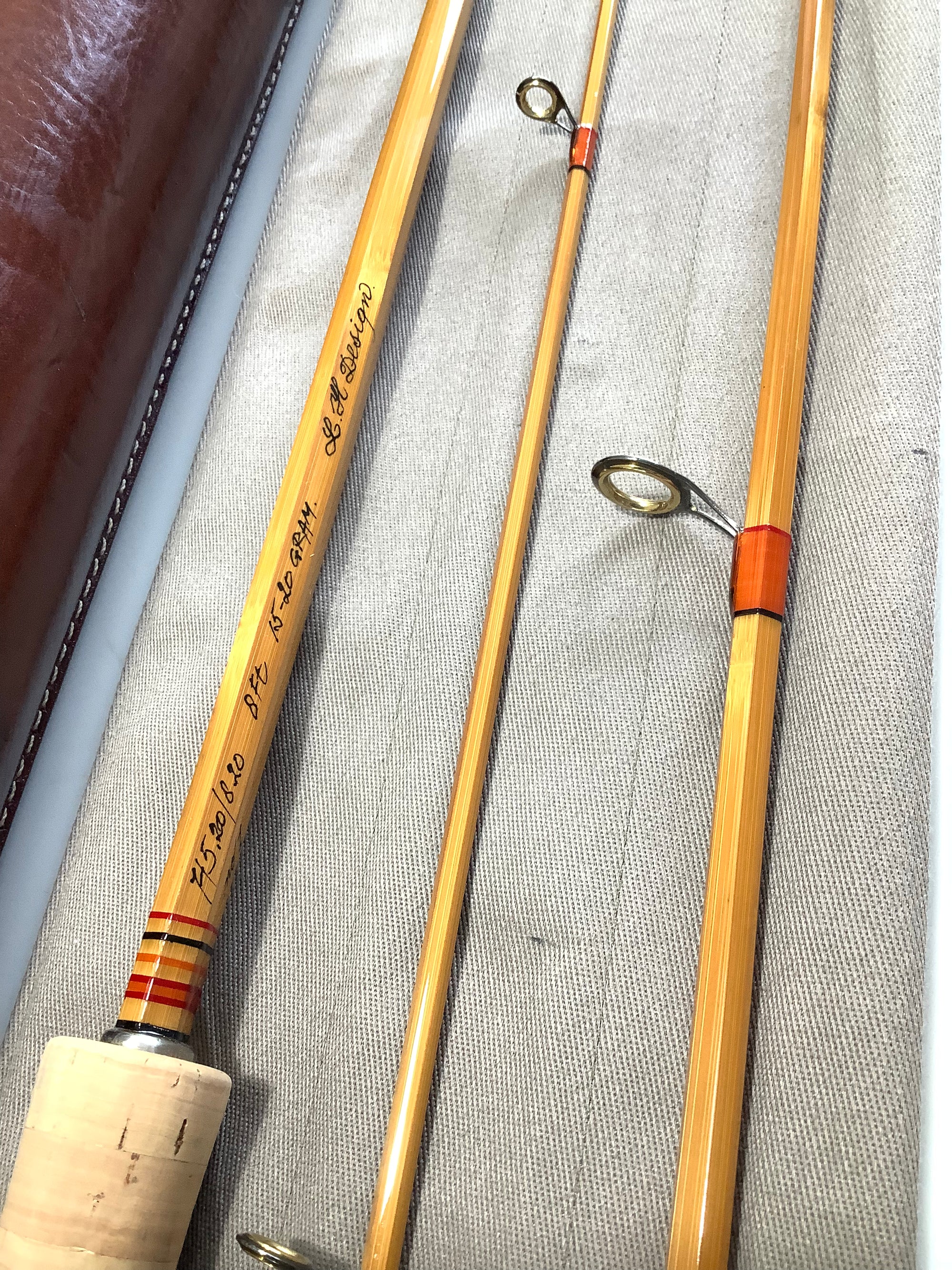 Special Order L.H DESIGN No.1 Pair Built Cane 8ft Casting Rods.