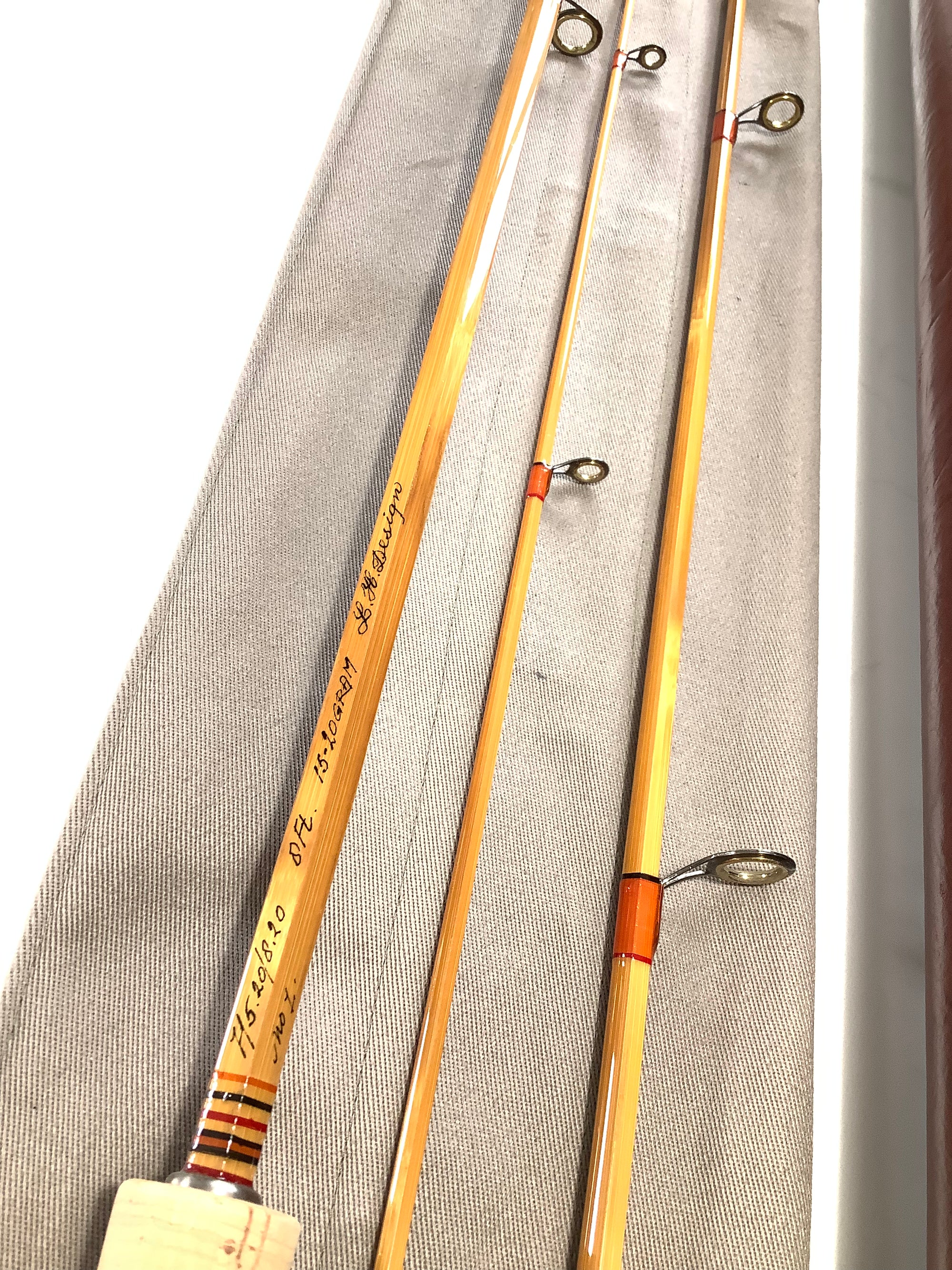 Special Order L.H DESIGN No.1 Pair Built Cane 8ft Casting Rods.