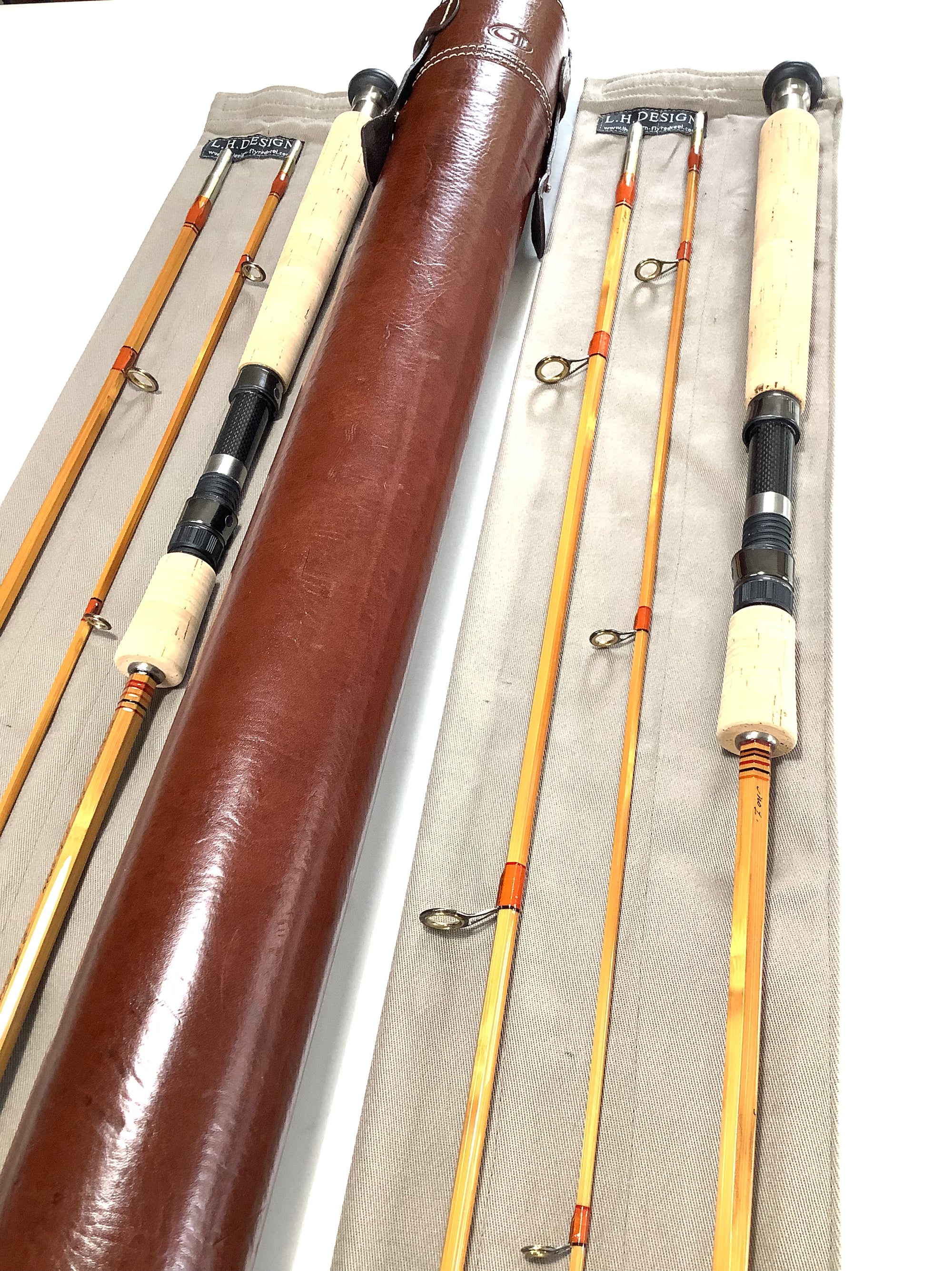 Special Order L.H DESIGN No.1 Pair Built Cane 8ft Casting Rods.