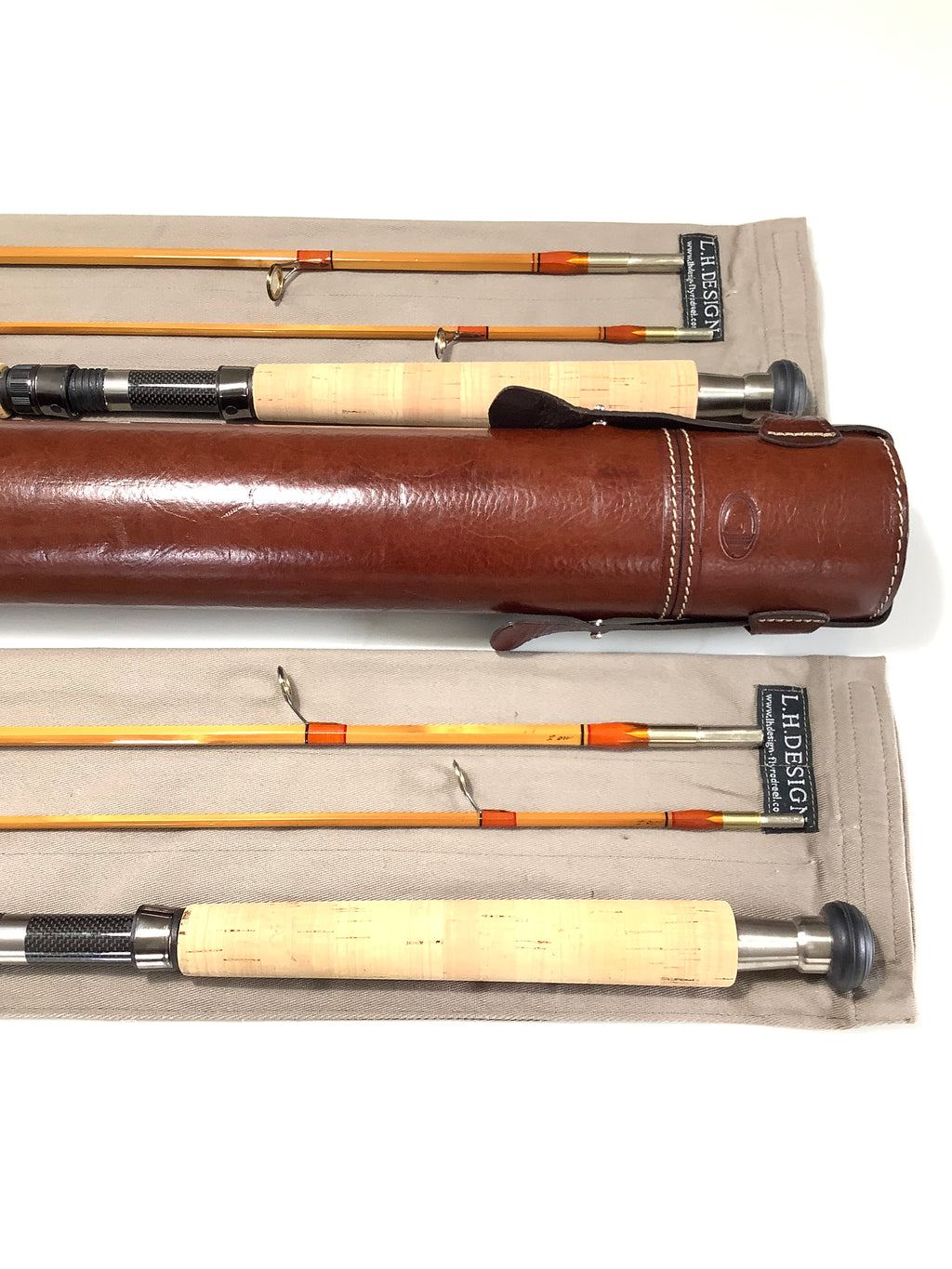 Special Order L.H DESIGN No.1 Pair Built Cane 8ft Casting Rods.