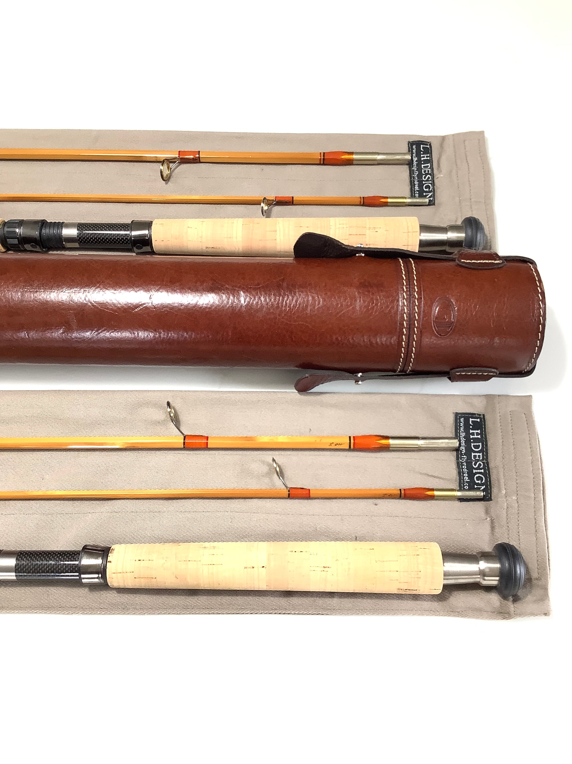 Special Order L.H DESIGN No.1 Pair Built Cane 8ft Casting Rods.