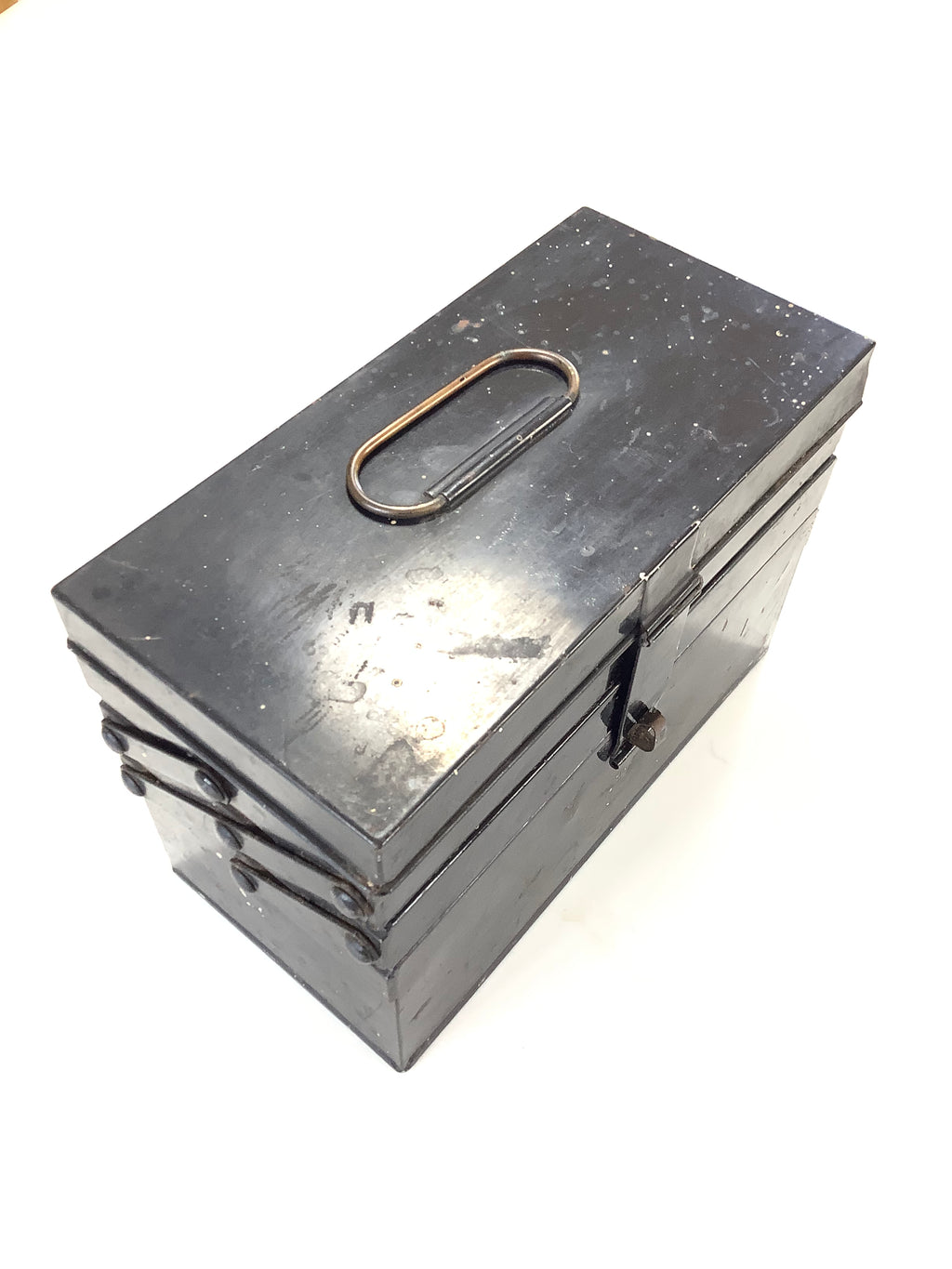 Antique A&N Cantilever Lure Box LOADED With lures etc.. Antique & Vintage.