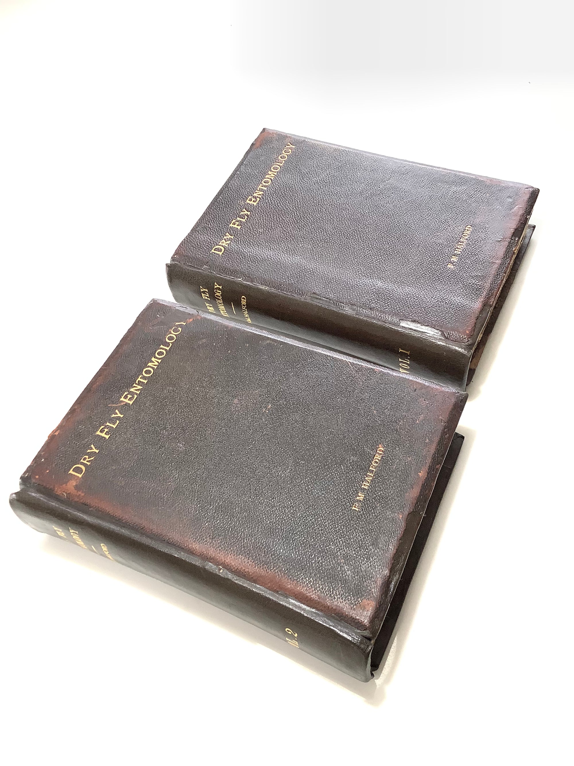 Antique DRY FLY ENTOMOLOGY Limited DE LUXE EDITION By F.M Halford 2 x Vol