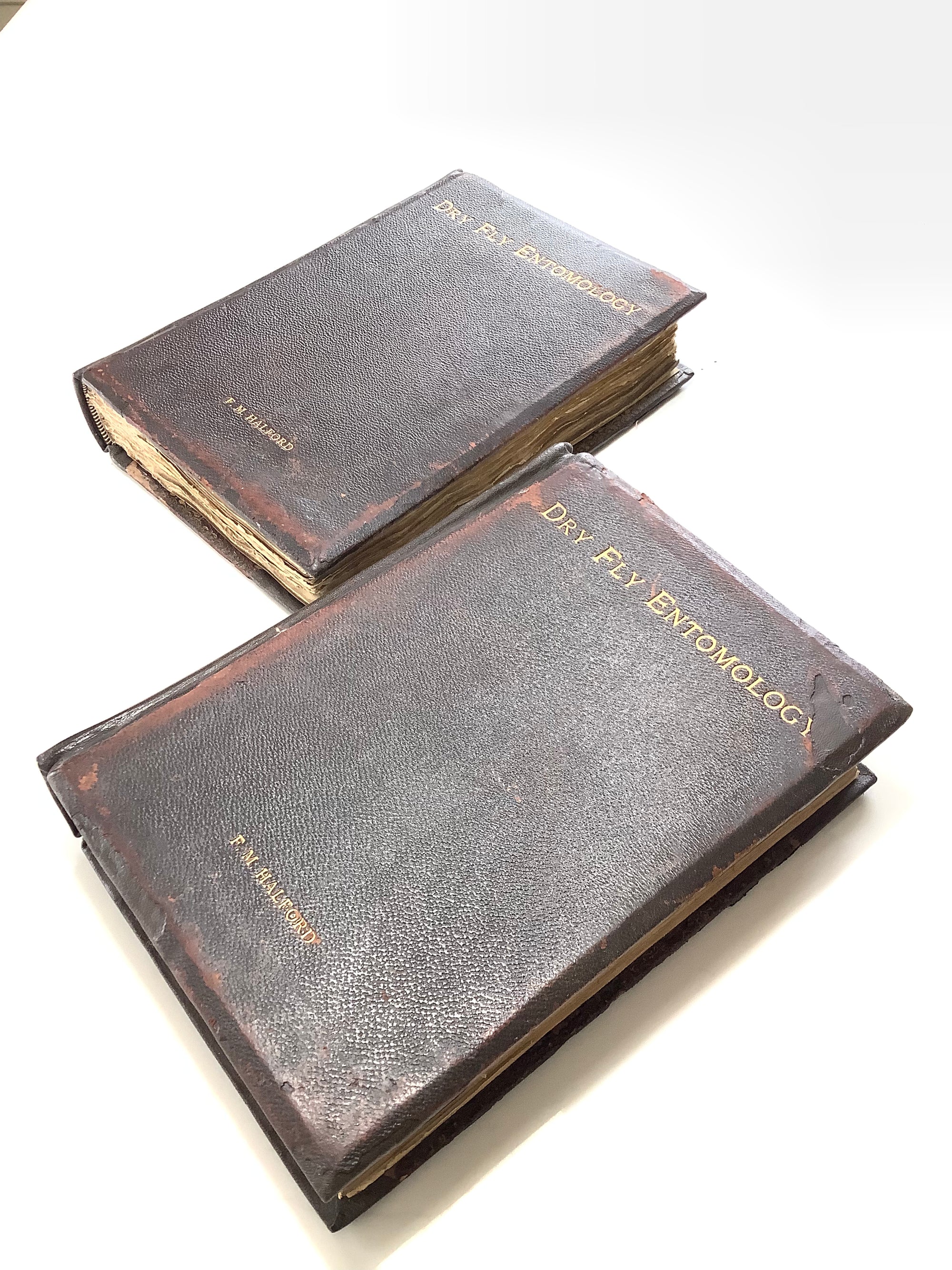 Antique DRY FLY ENTOMOLOGY Limited DE LUXE EDITION By F.M Halford 2 x Vol