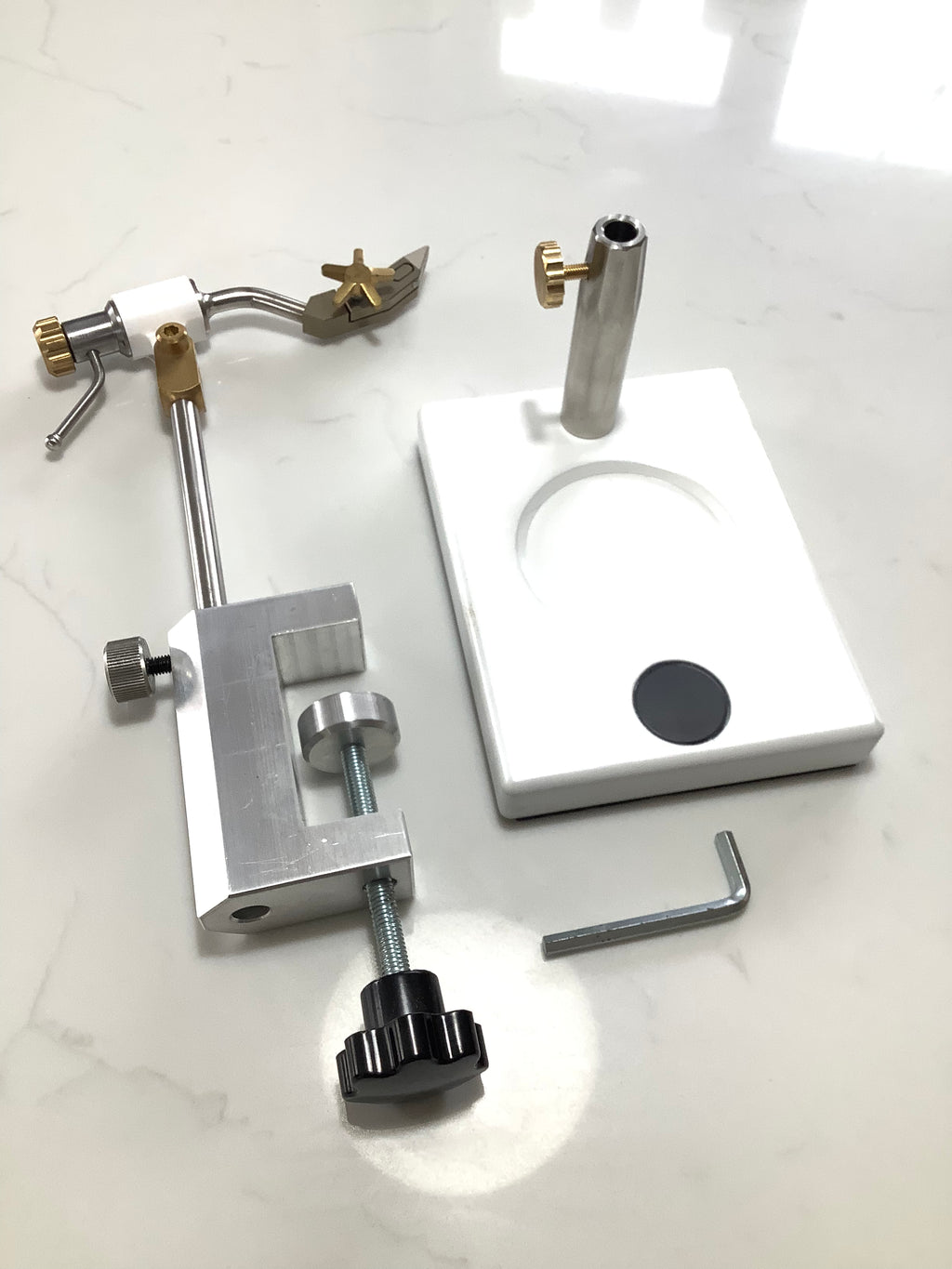 Highest Italian Built Quality LAW style Rotary & Clamp Fly Tying Vice