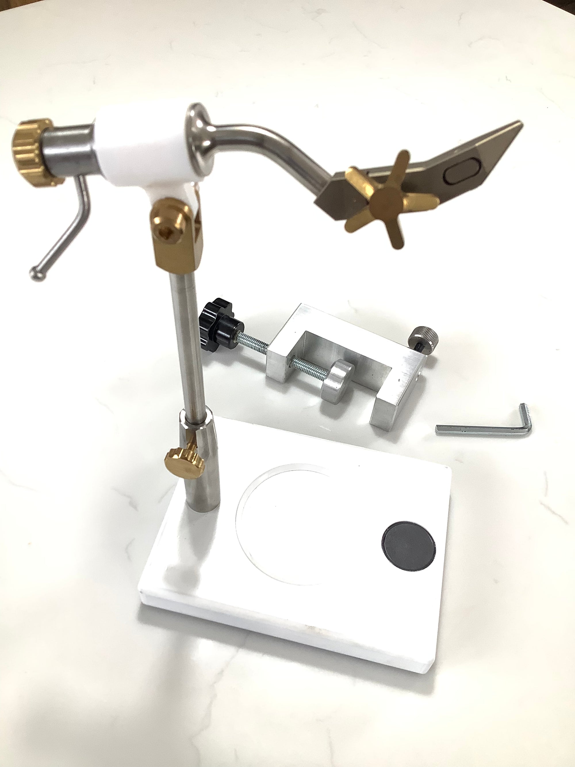 Highest Italian Built Quality LAW style Rotary & Clamp Fly Tying Vice