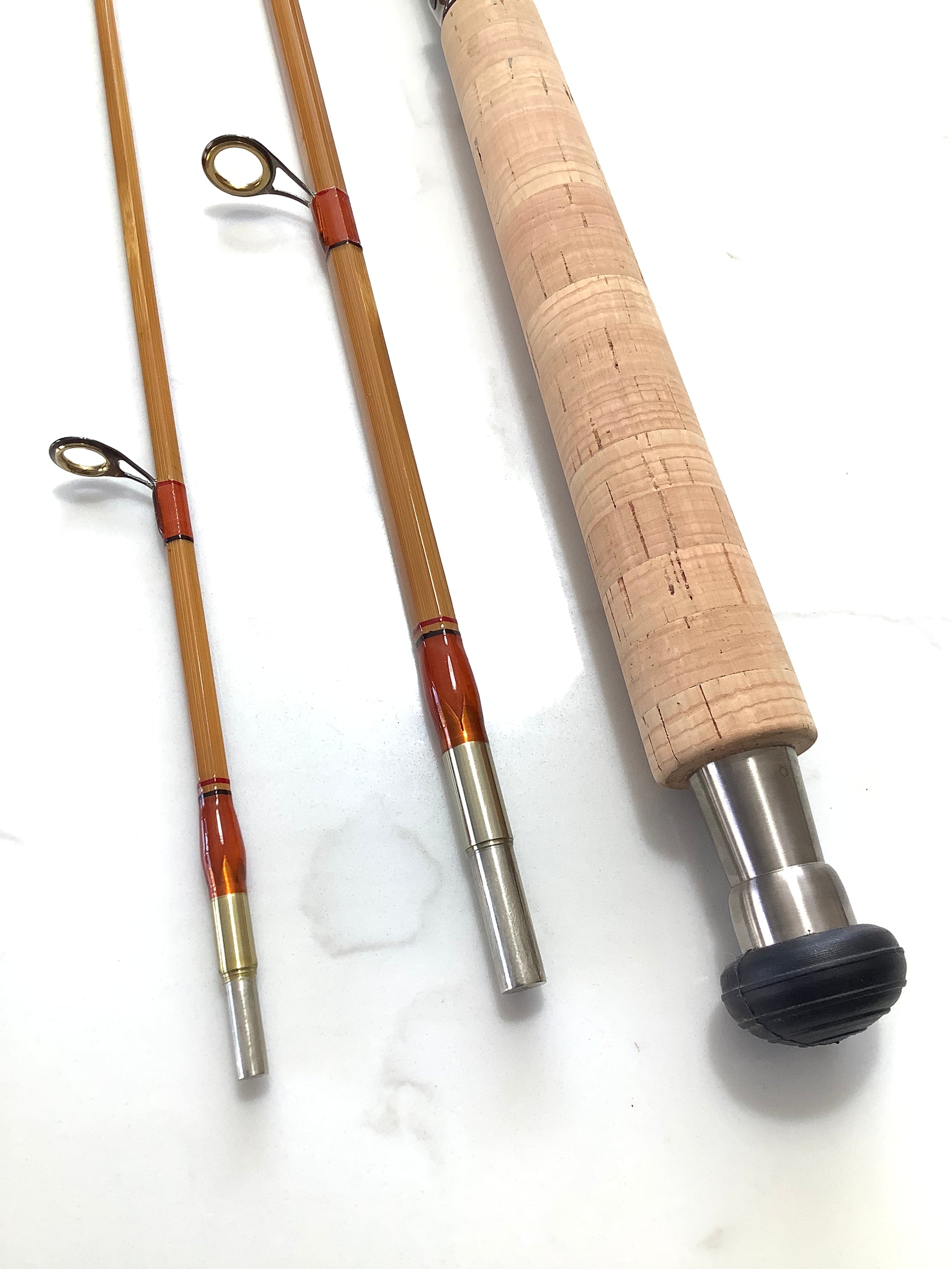 Rare L.H DESIGN Travel Built Cane Casting Rod