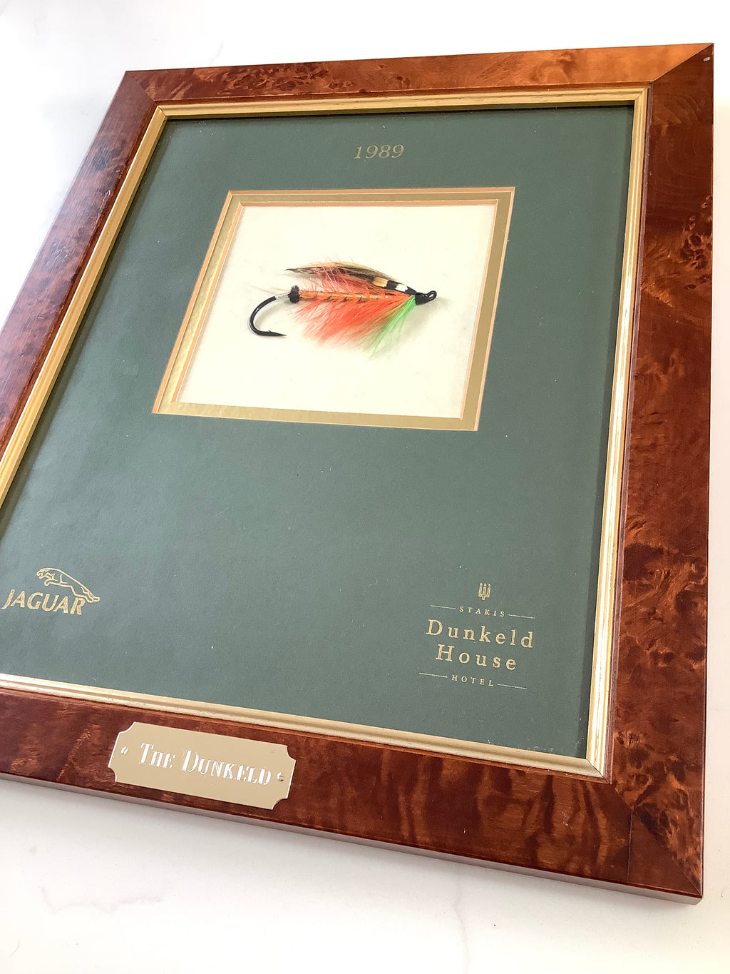 Presentation Jaguar/LandRover Dunkeld classic hand tied Dunkeld Framed Salmon Fly