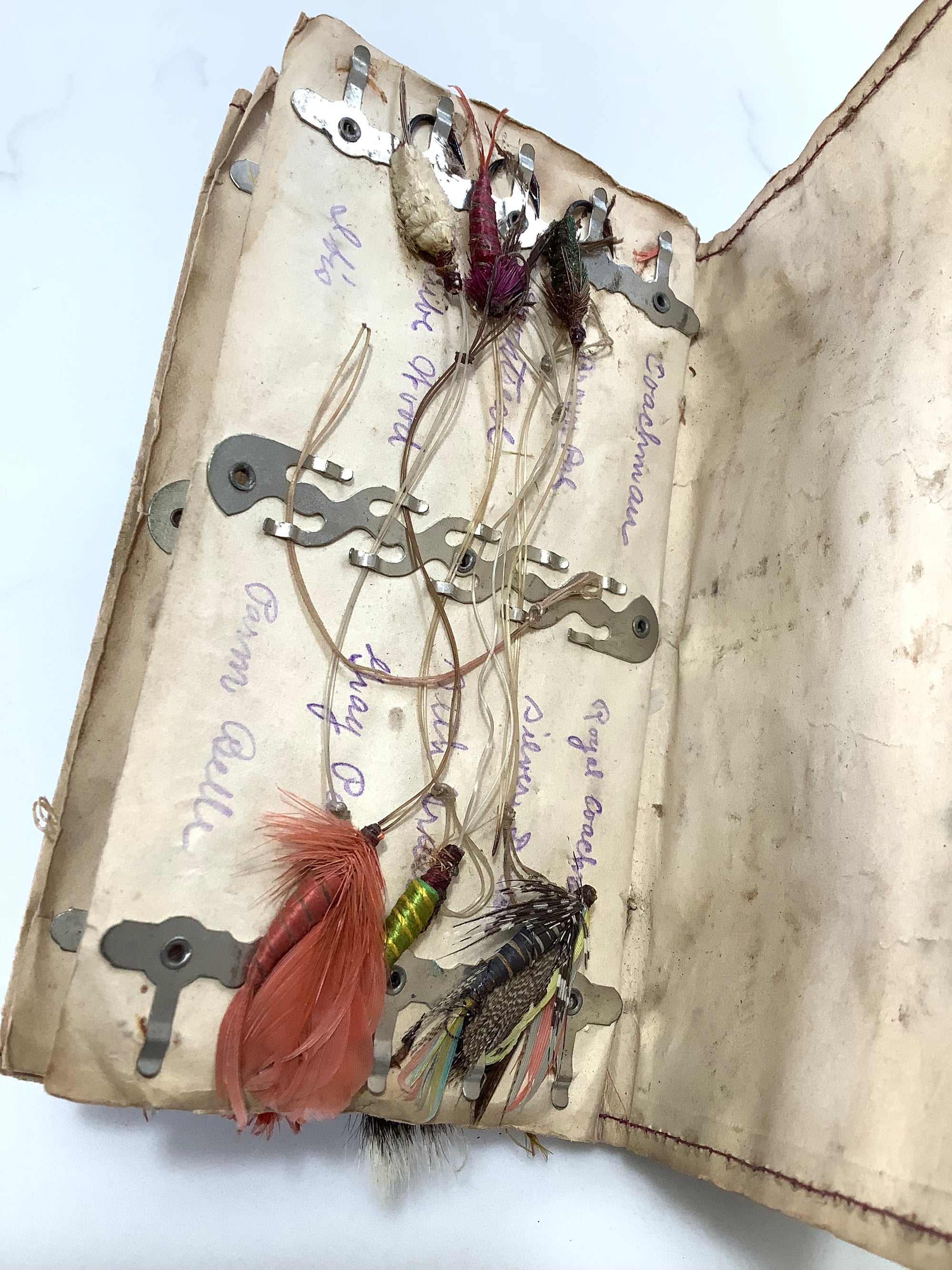 Early Antique Fly Wallet with Gut Eye Flies