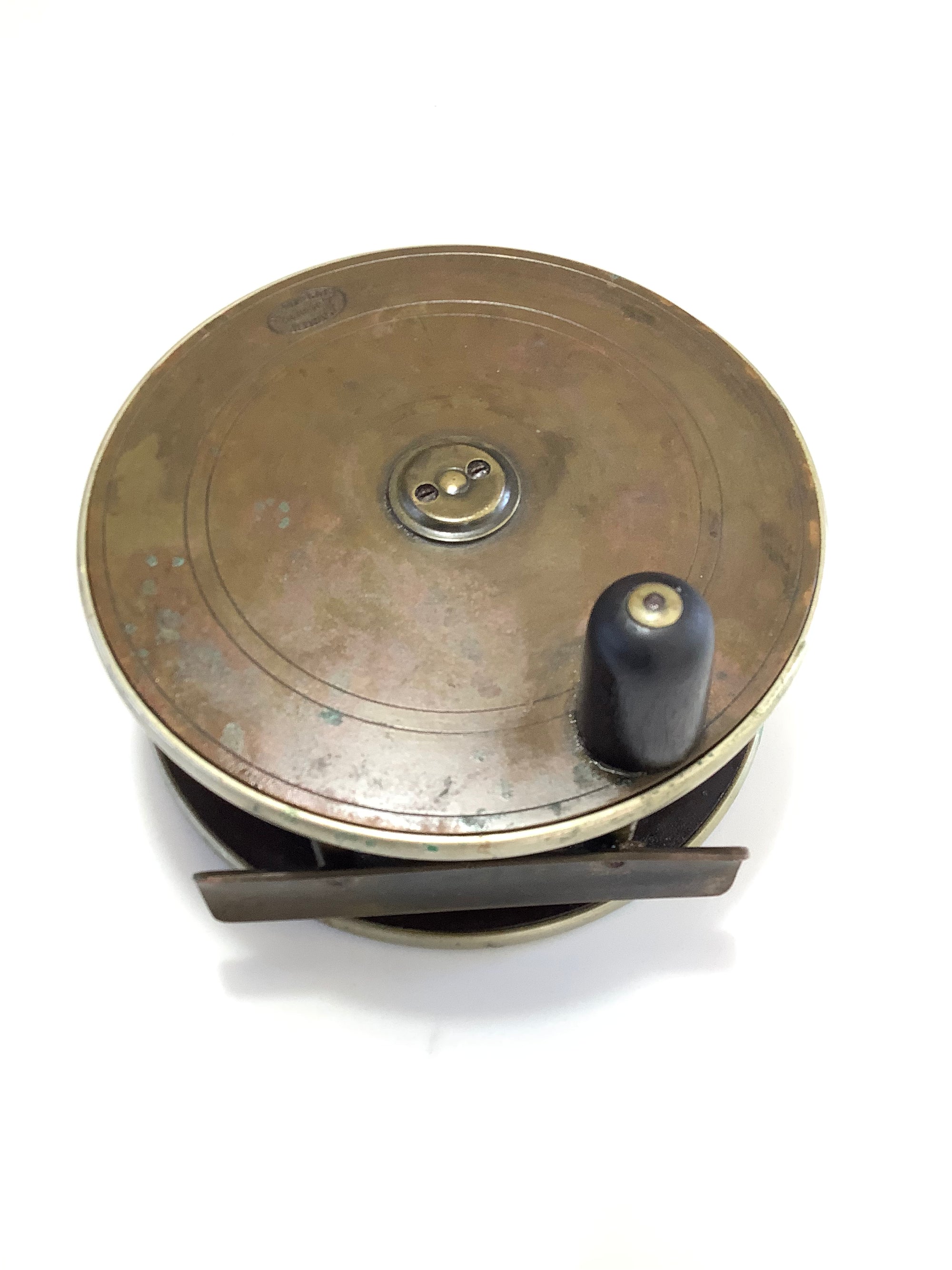 Ultra Rare Largest 5” Antique Hardy Bros Brass ￼￼& Ebonite/Nickel silver Salmon Fly Reel