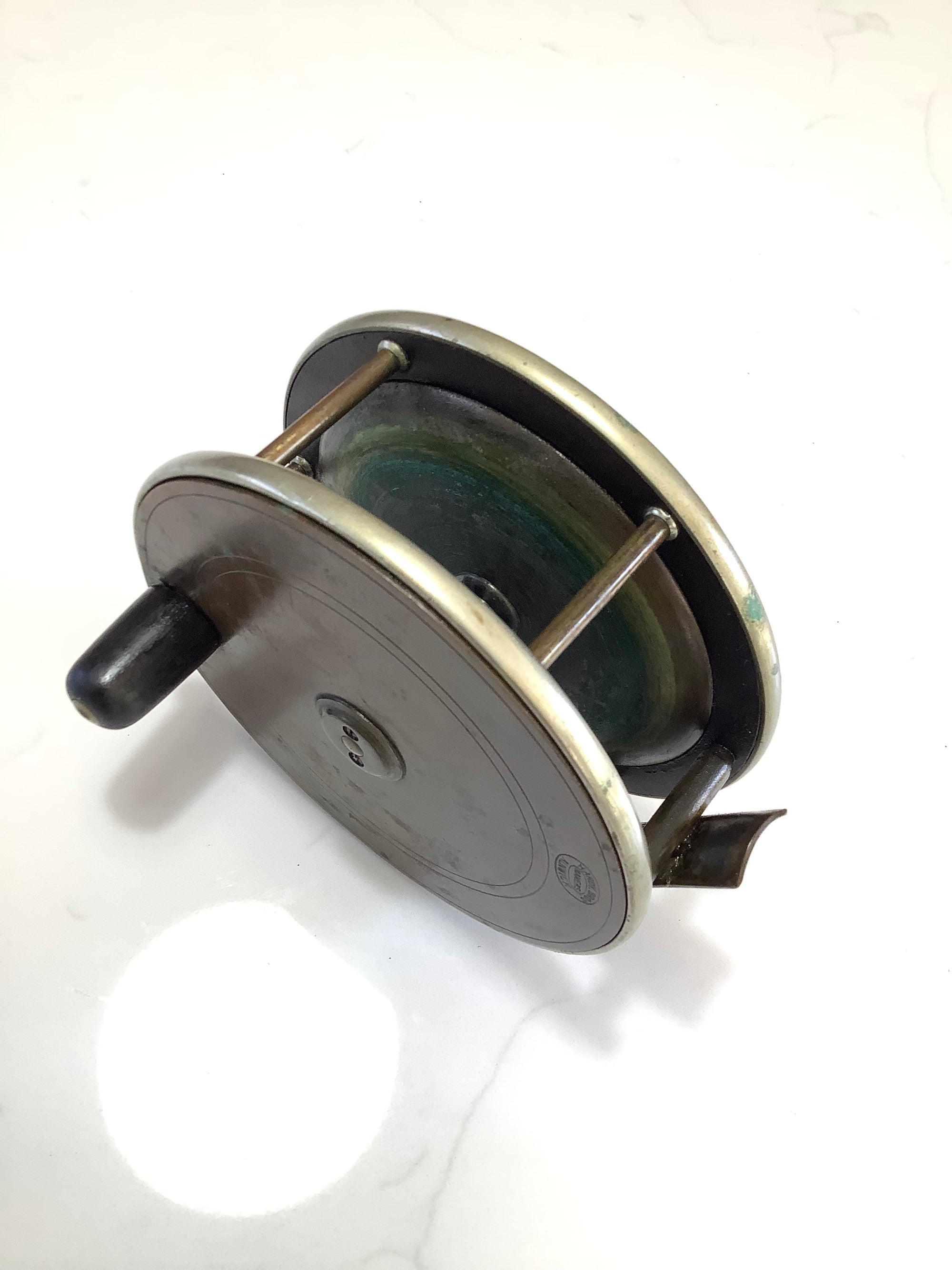 Ultra Rare Largest 5” Antique Hardy Bros Brass ￼￼& Ebonite/Nickel silver Salmon Fly Reel