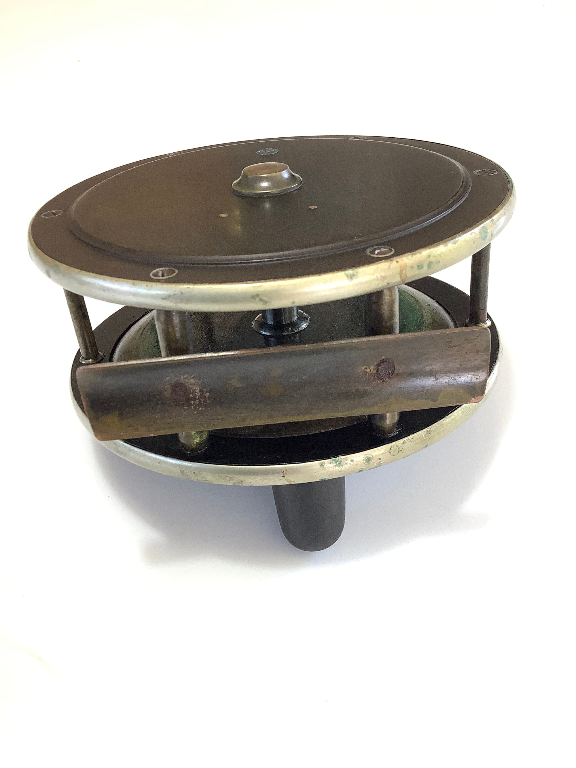 Ultra Rare Largest 5” Antique Hardy Bros Brass ￼￼& Ebonite/Nickel silver Salmon Fly Reel