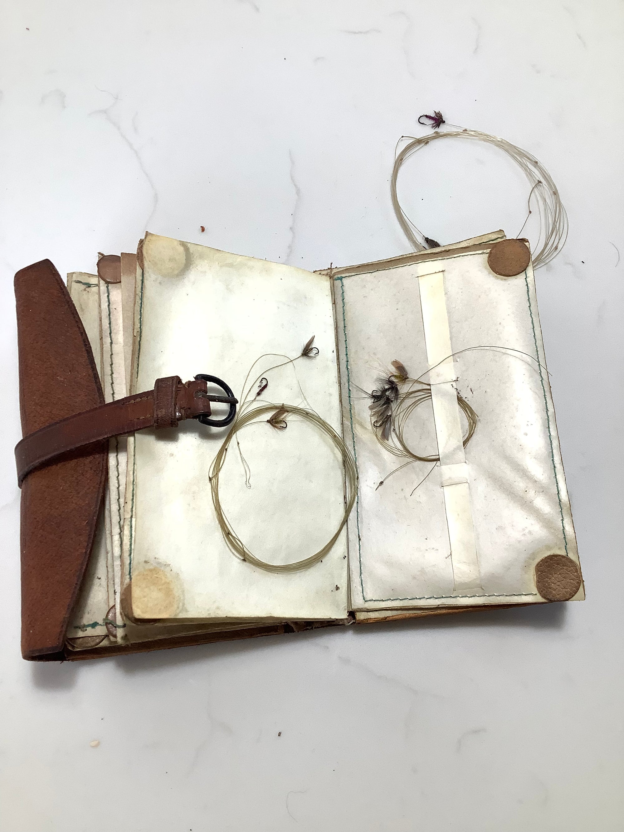 Antique finest quality Fly Fishing Leather Wallet